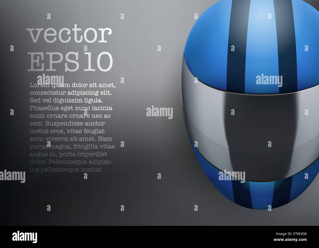 Background of black motorcycle helmet with strip Stock Vector Image