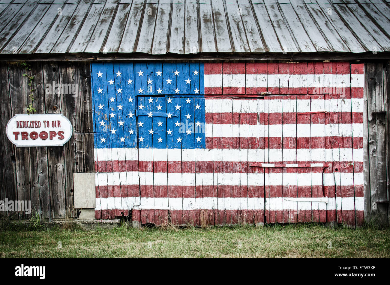 Barn American Flag Painted On Stock Photos Barn American Flag