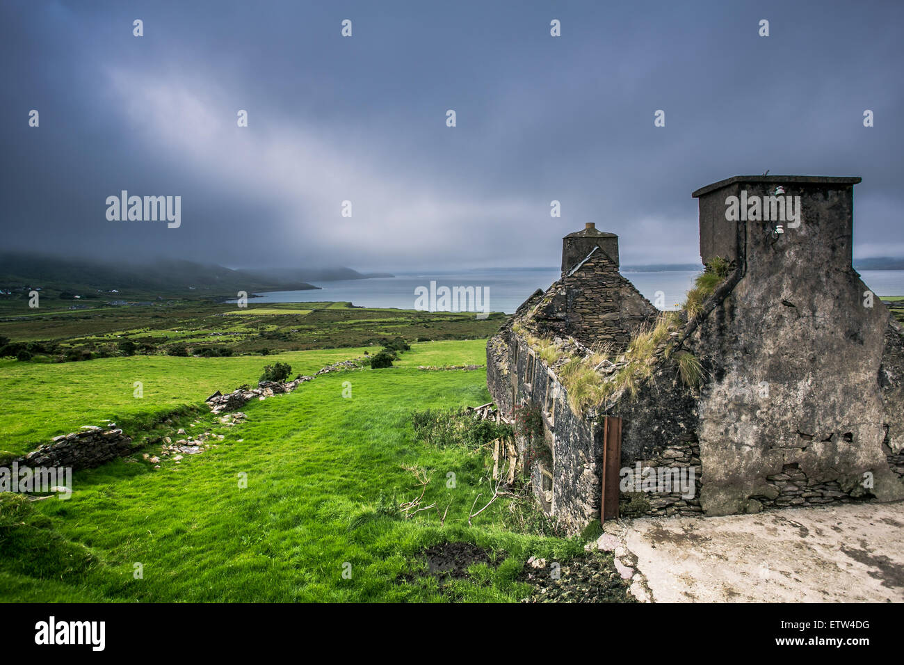 Old Famine Cottage Stock Photo