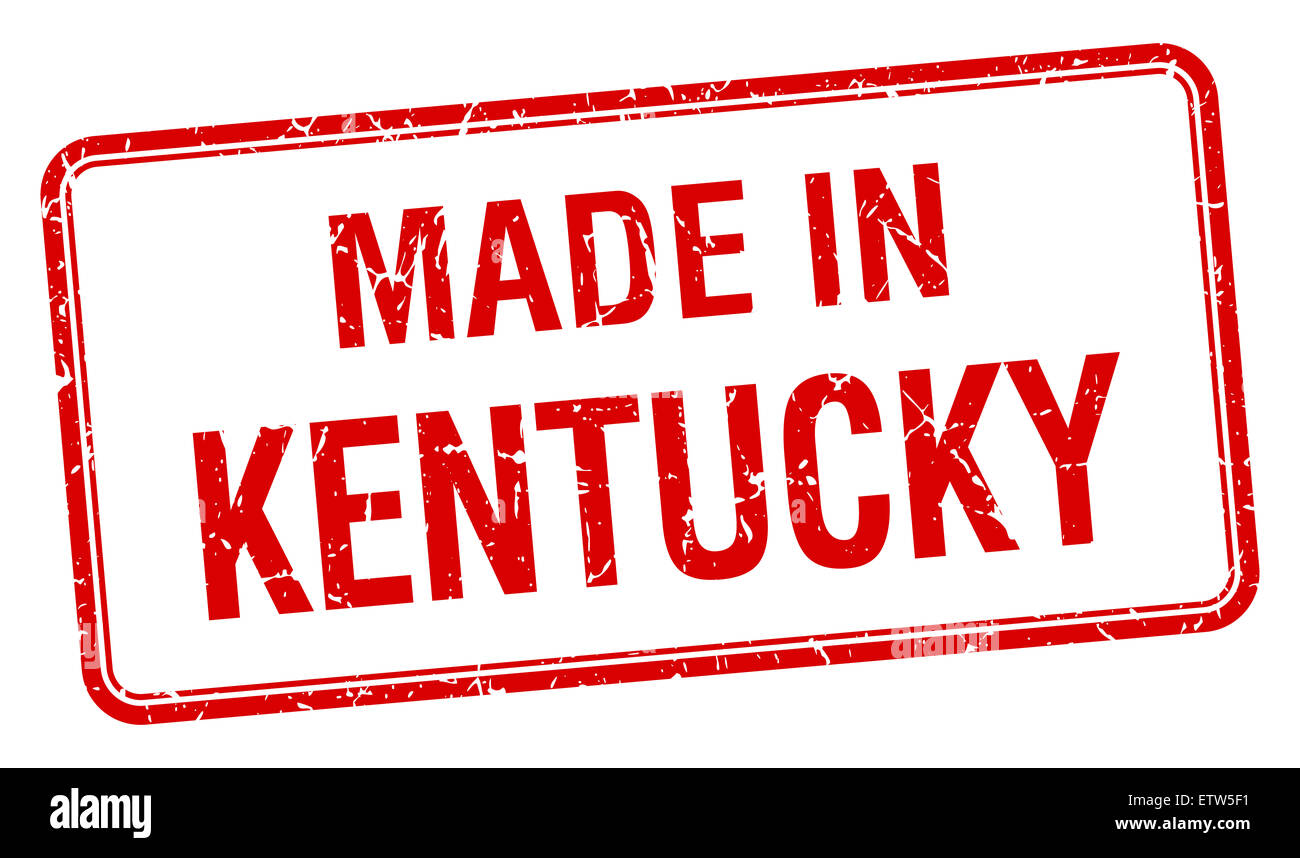 made in Kentucky red square isolated stamp Stock Photo Alamy
