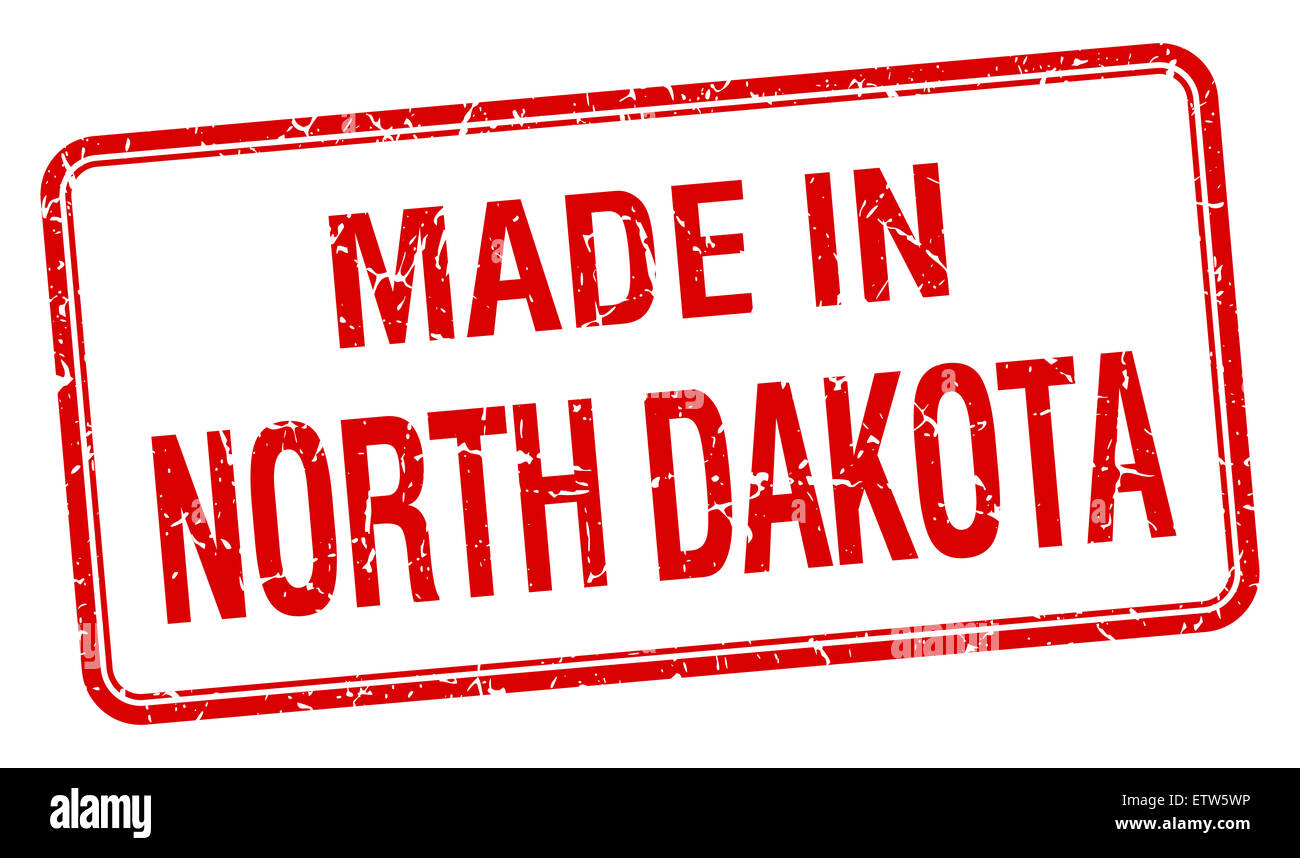 made in North Dakota red square isolated stamp Stock Photo Alamy