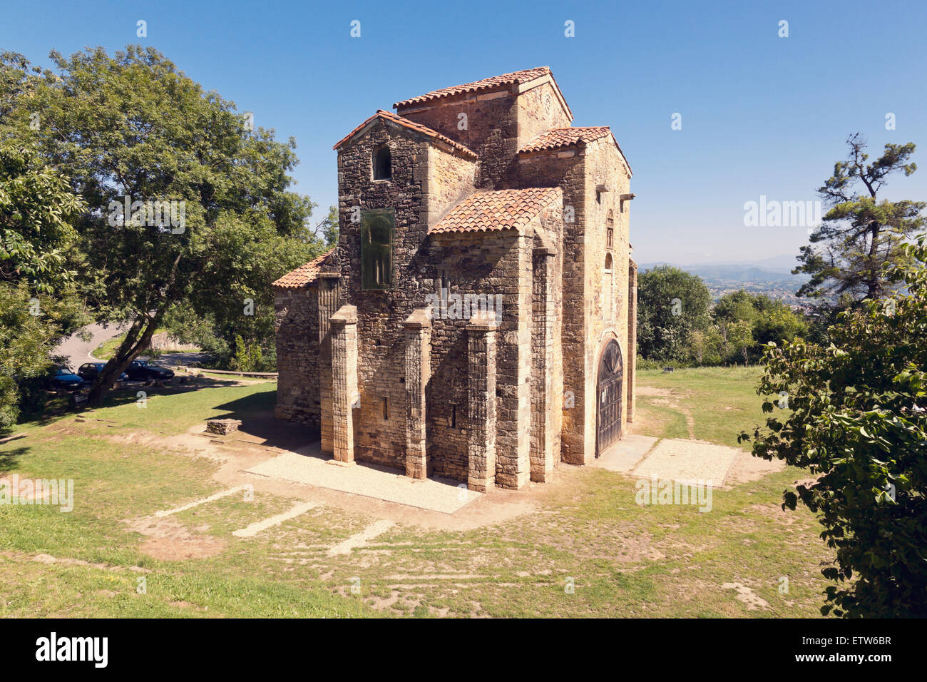 Spain, Asturias, Oviedo, San Miguel de Lillo, UNESCO world heritage Stock Photo