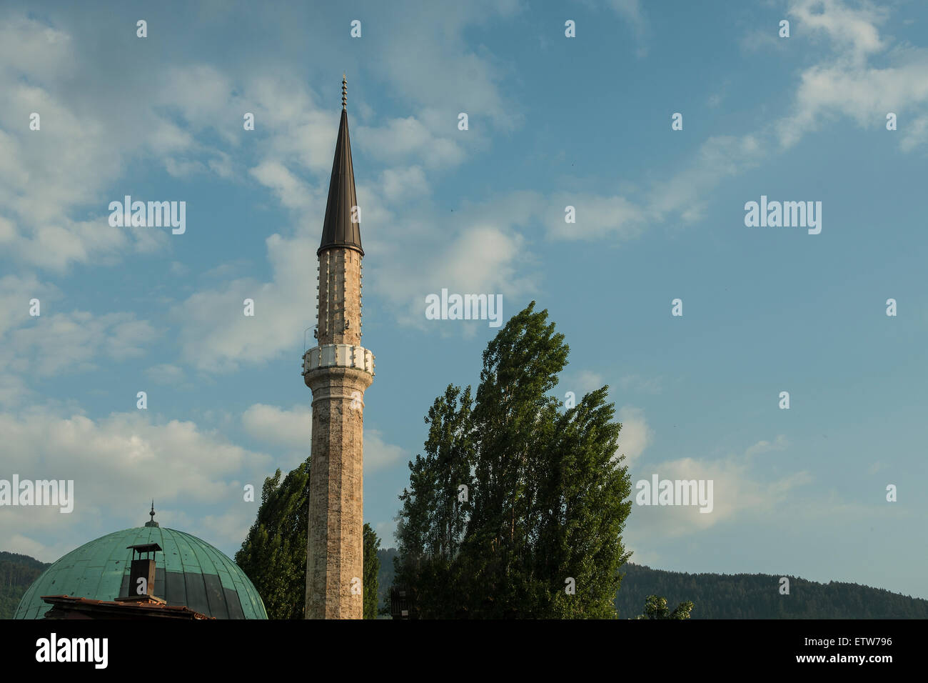 A minaret in Sarajevo Stock Photo - Alamy