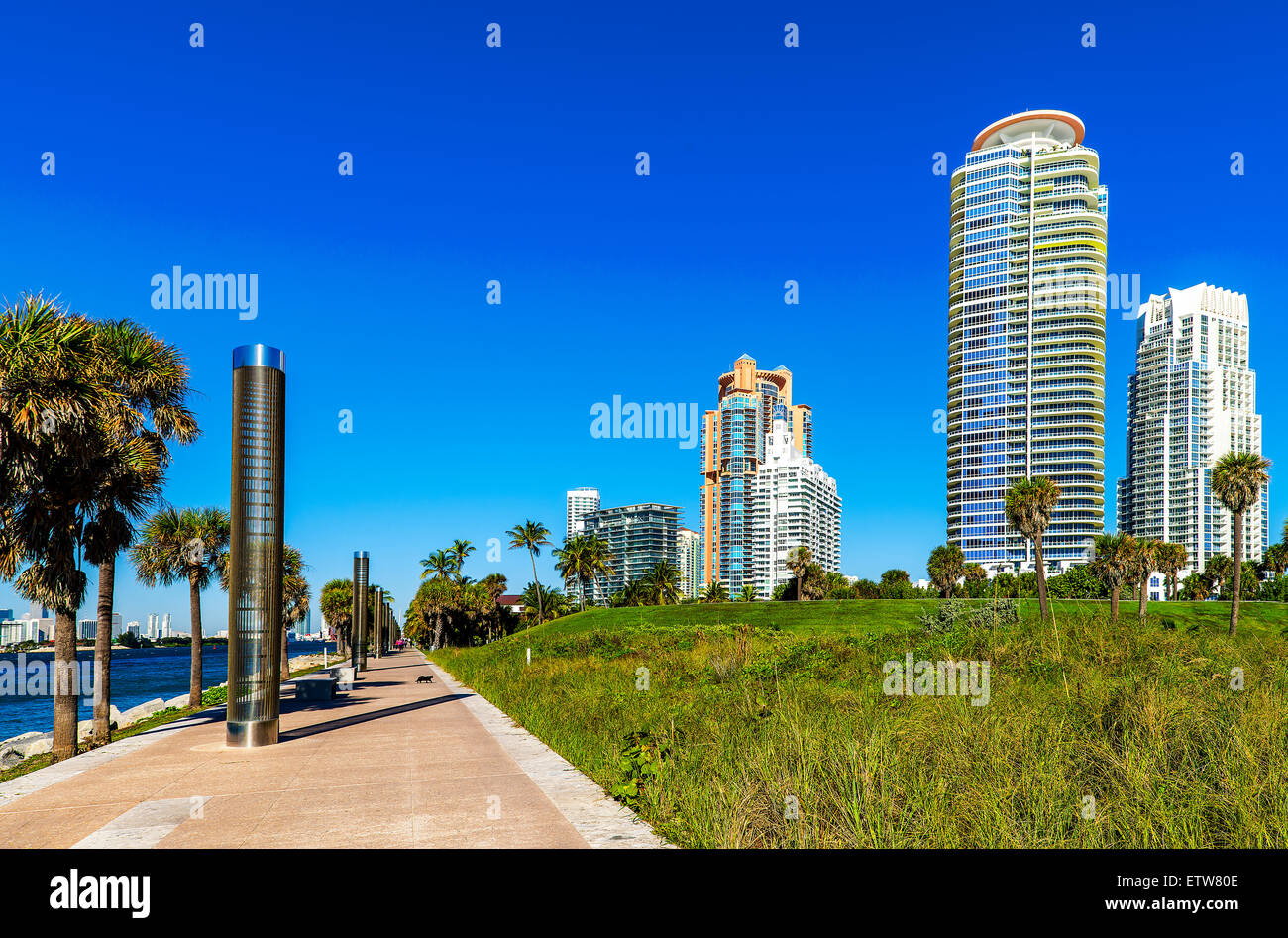 South beach Miami, modern building, Florida Stock Photo