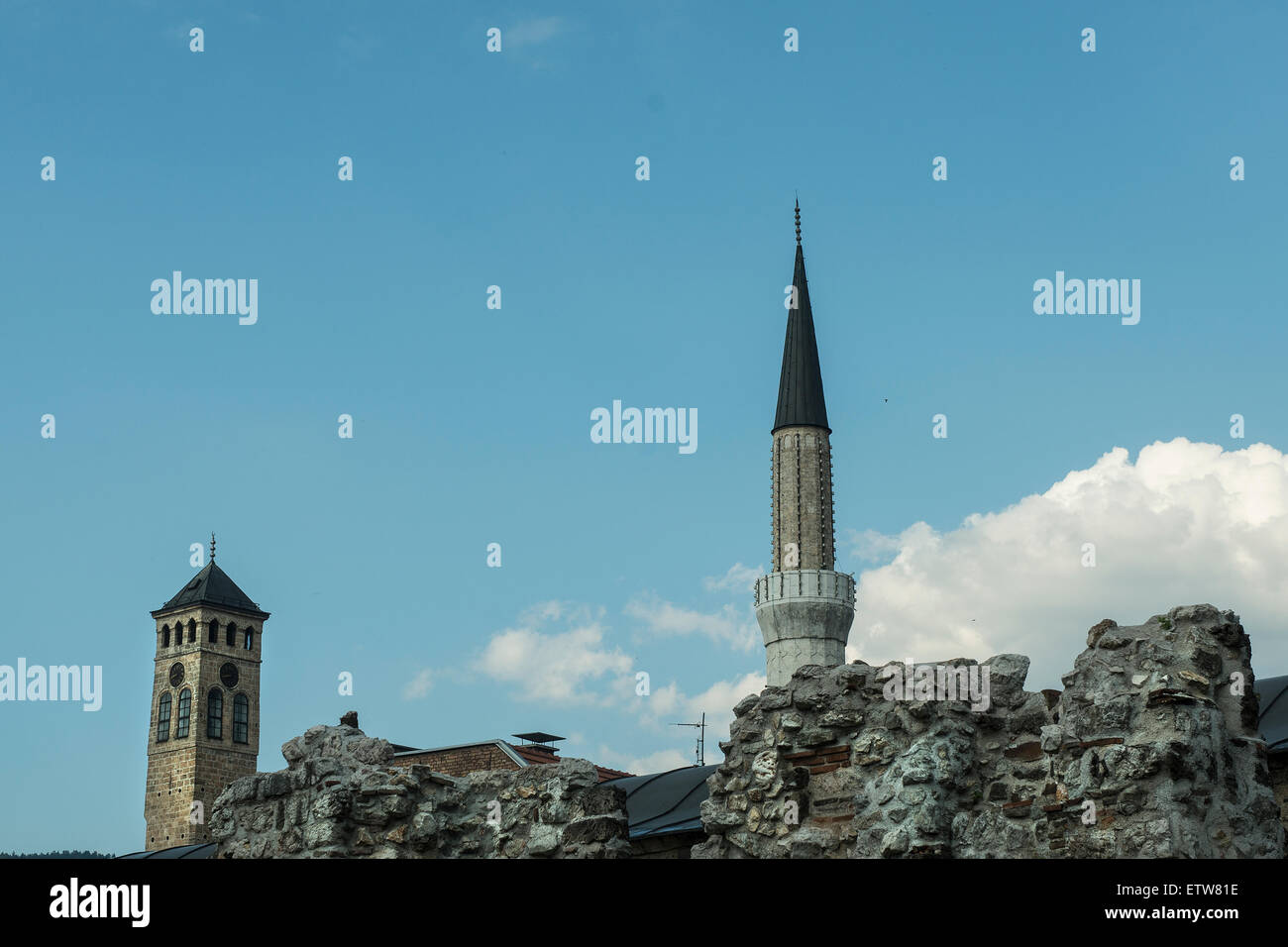 A minaret in Sarajevo Stock Photo - Alamy