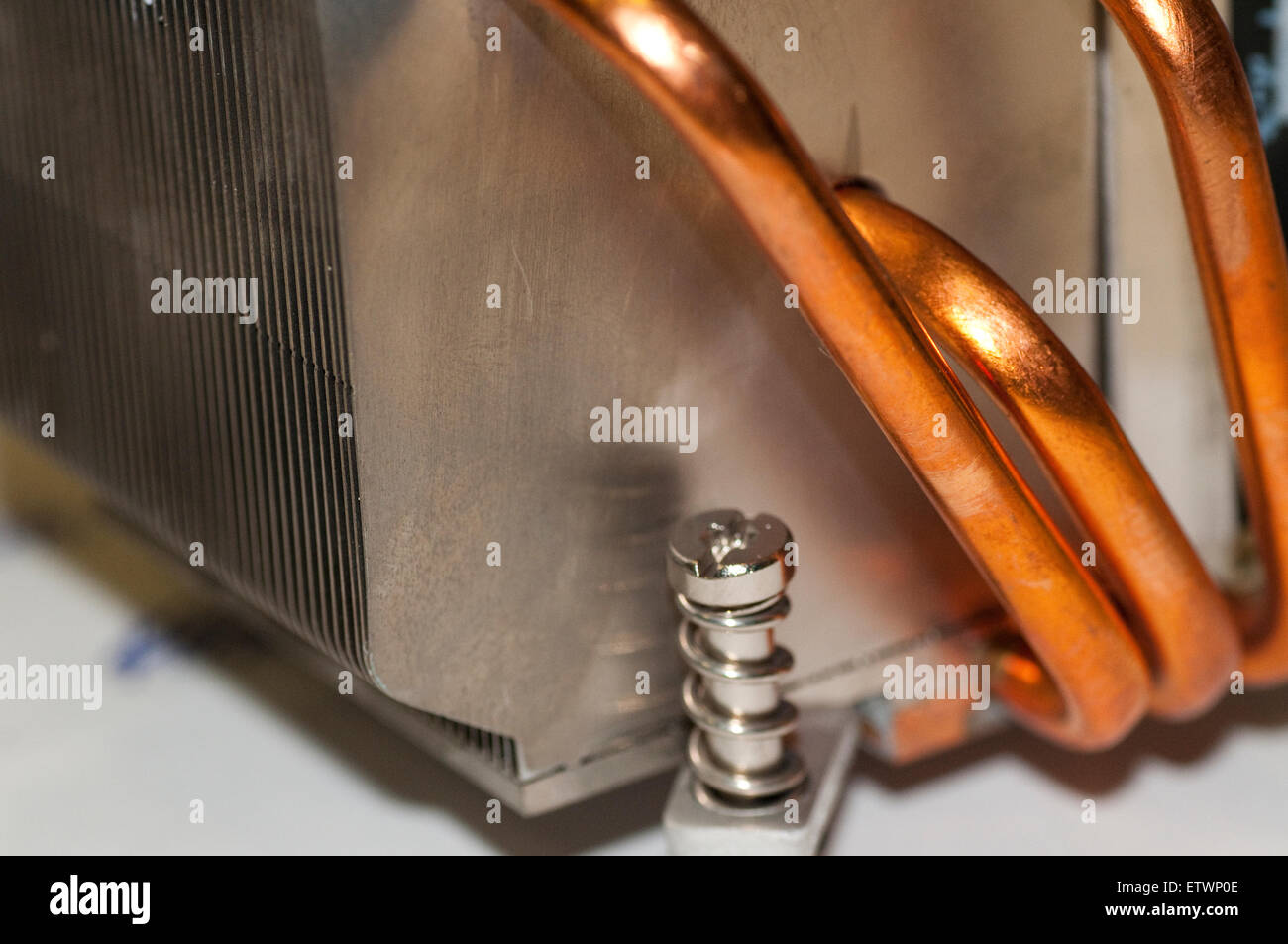 heat sink made with copper Stock Photo