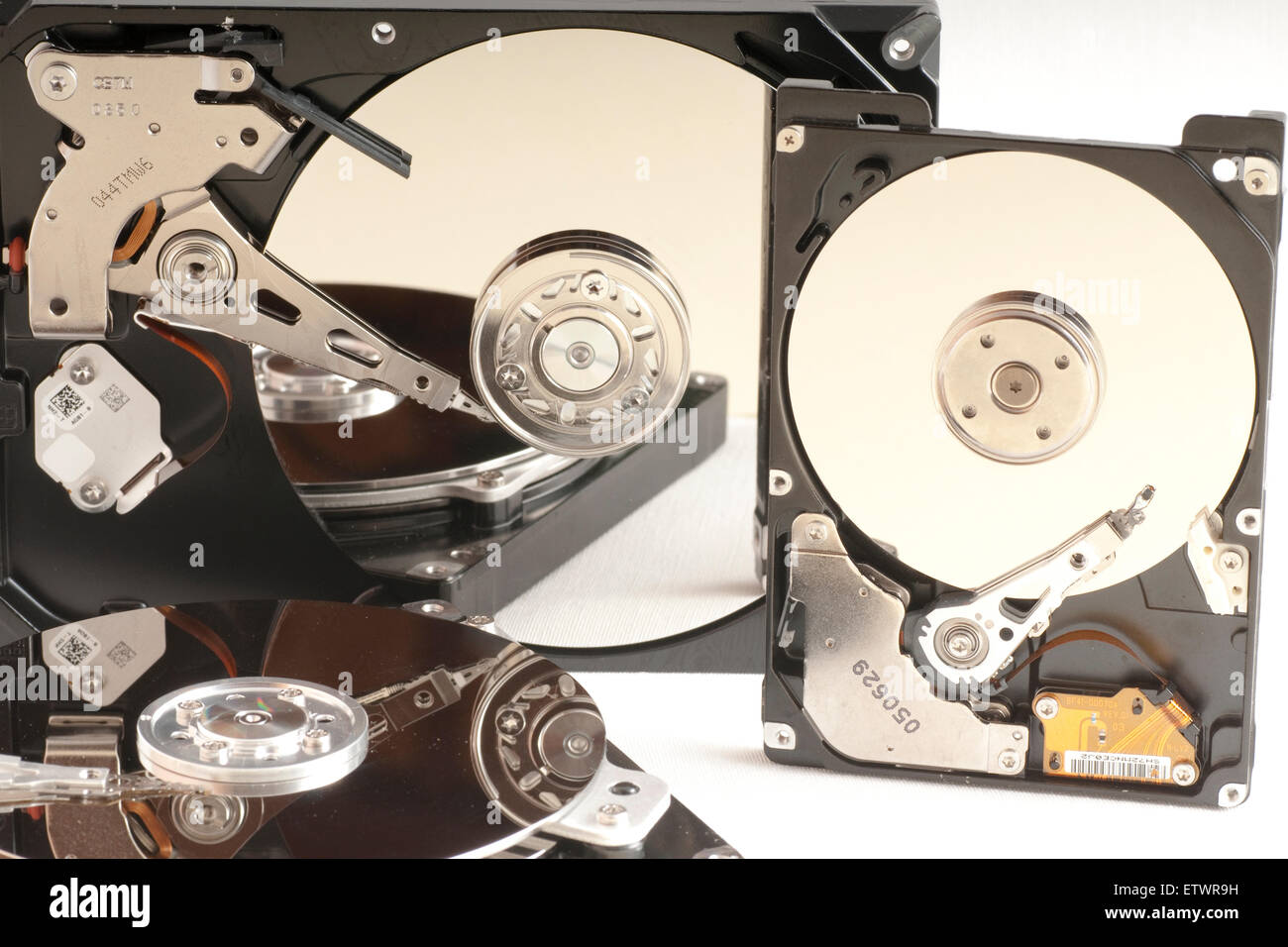 details of hard disk drive open Stock Photo Alamy