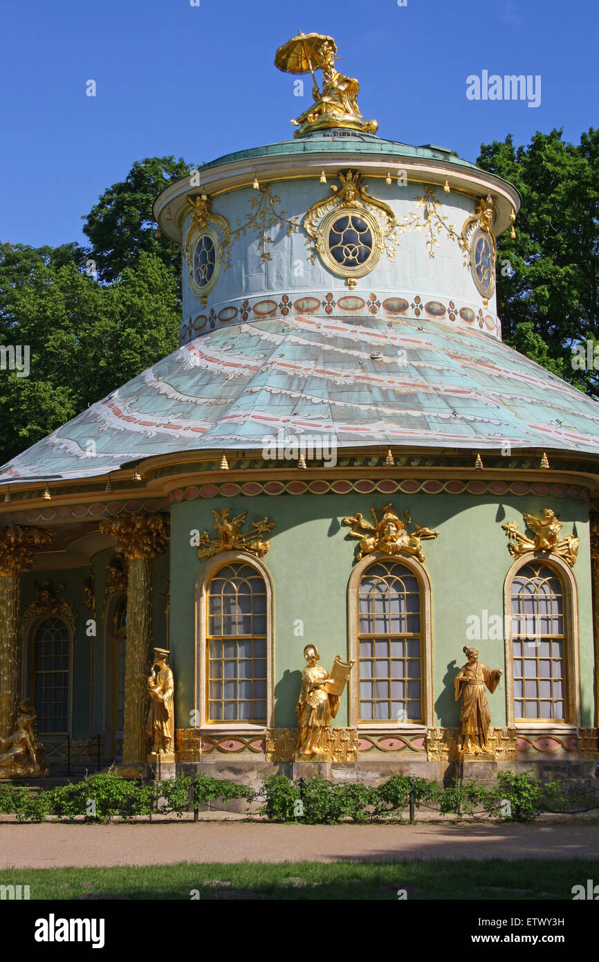 Chinese House, Tea Room, Sanssouci Park, Potsdam. Stock Photo