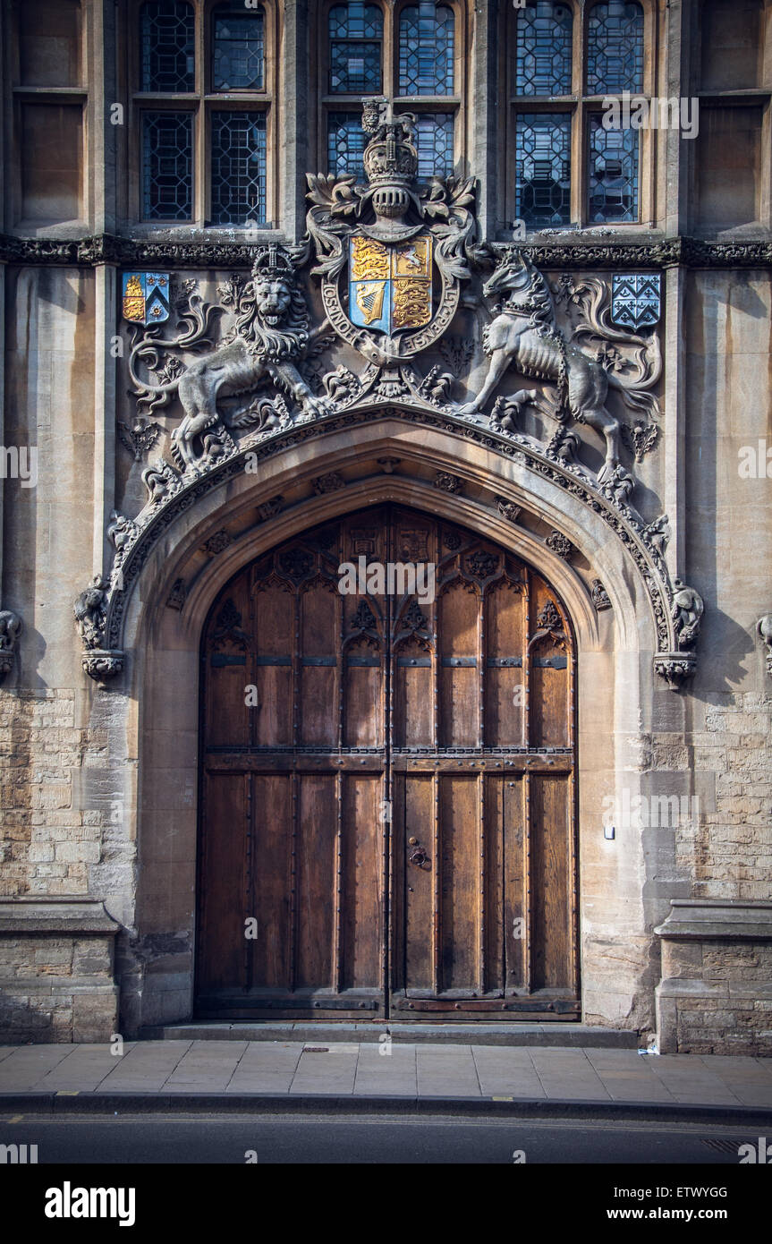 Vintage doors and gates of Oxford, Brasenose College, United Kingdom
