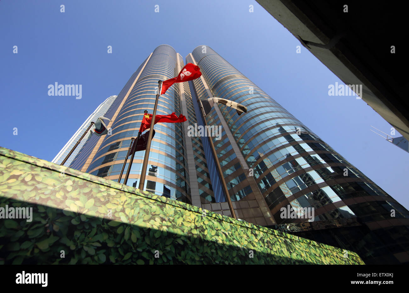 Hong Kong, China, buildings of the Hong Kong Stock Exchange Stock Photo