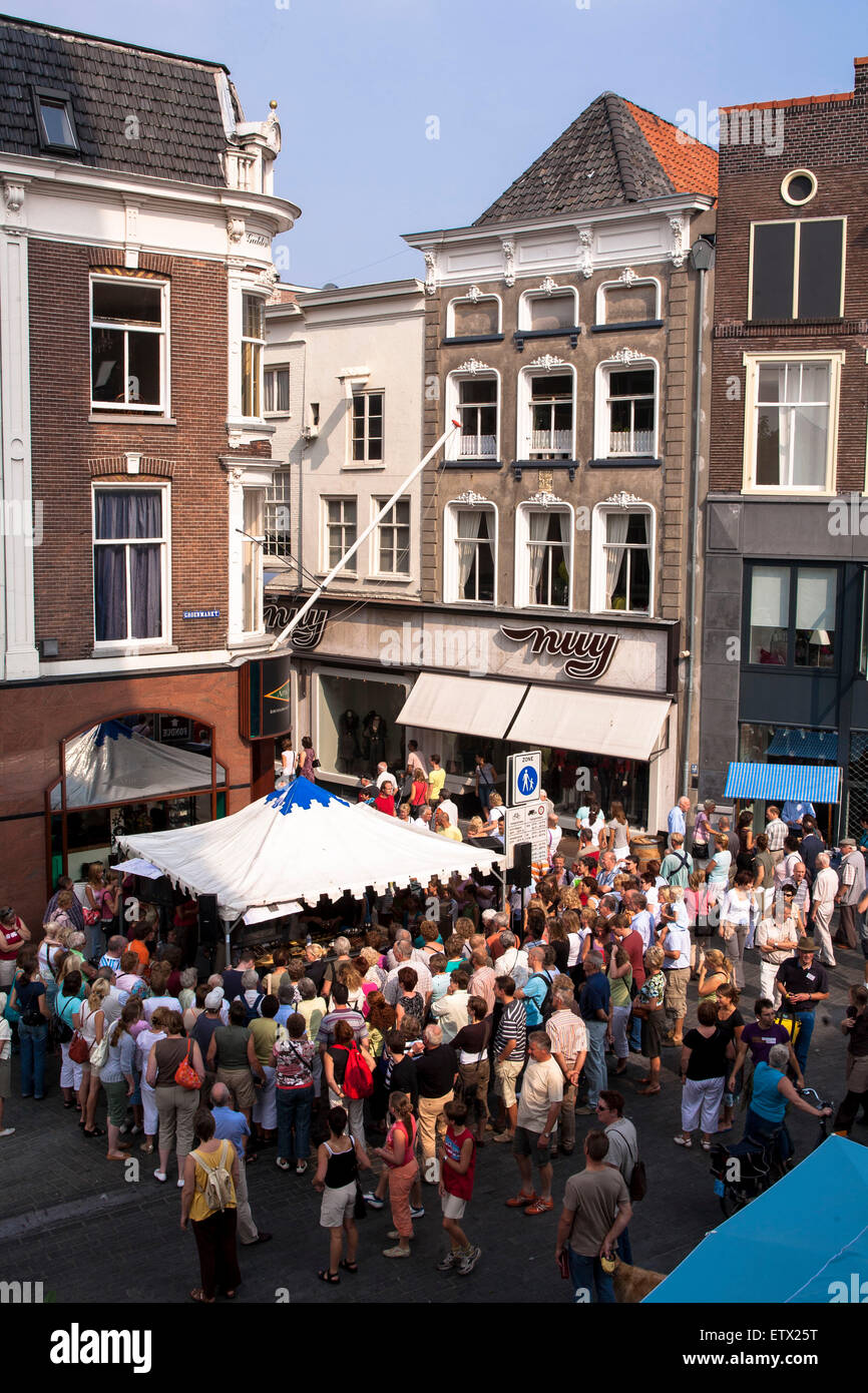 NLD, Netherlands, city of Zutphen, people at the chocolate festival in
