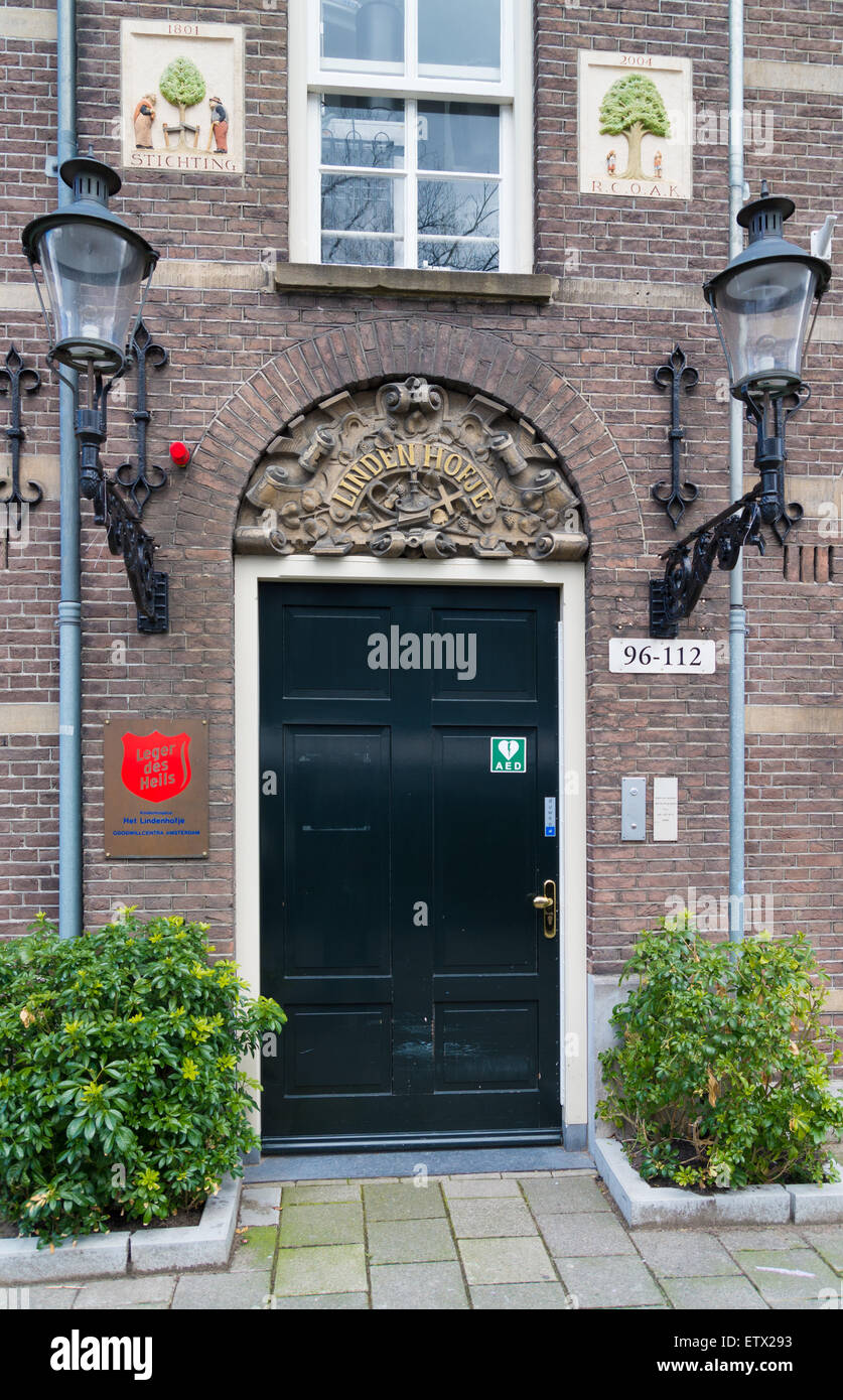 entrance of the amsterdam salvation army childrens hospice building Stock Photo