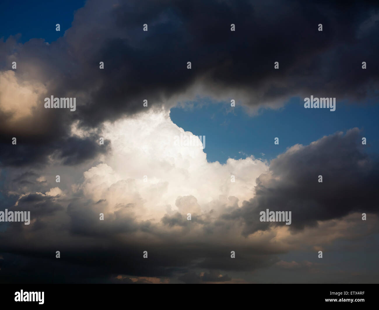 dark clouds - rainy clouds Stock Photo