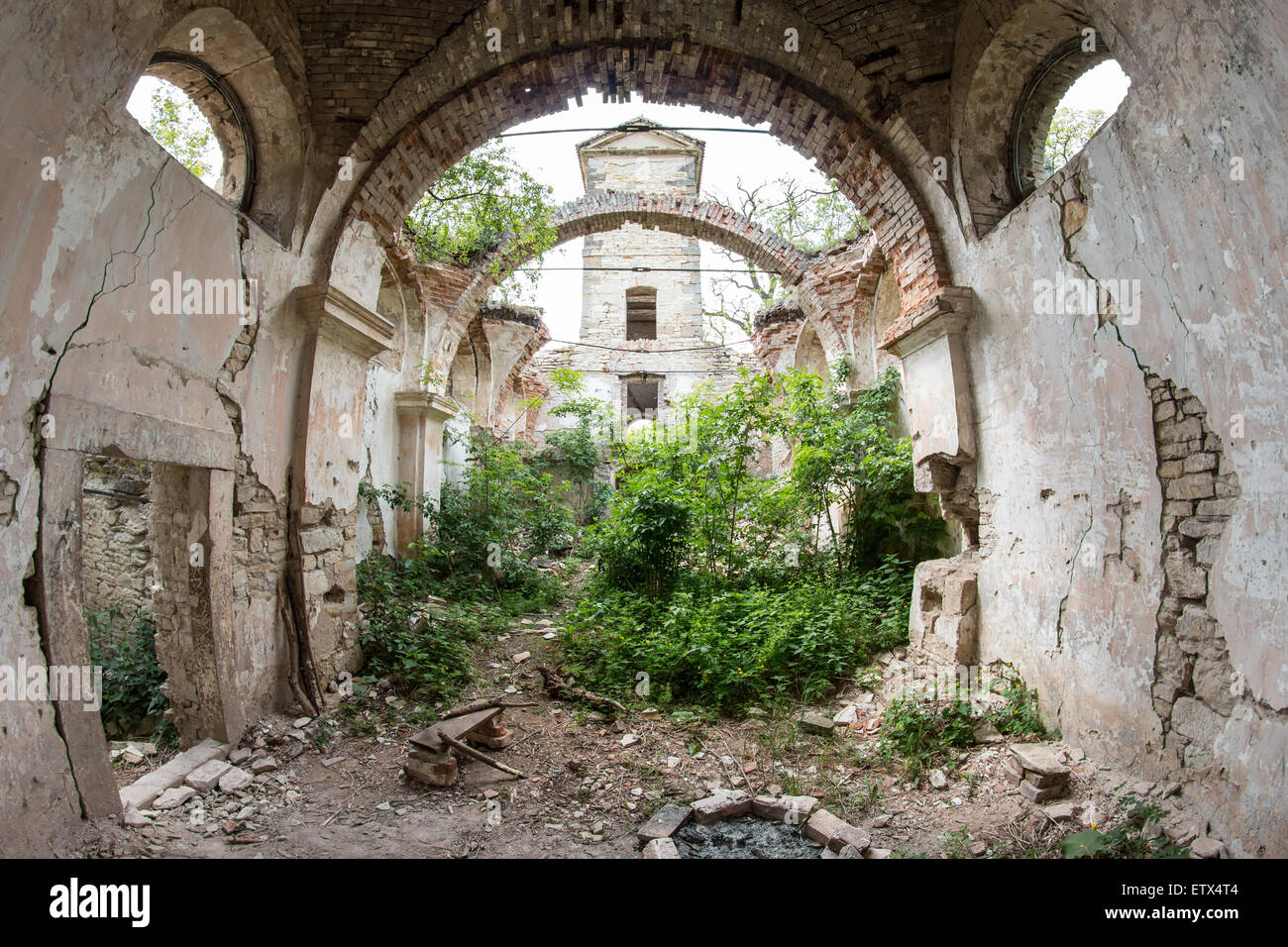 Image of the ruins of the Church of St. Wenceslas Stock Photo
