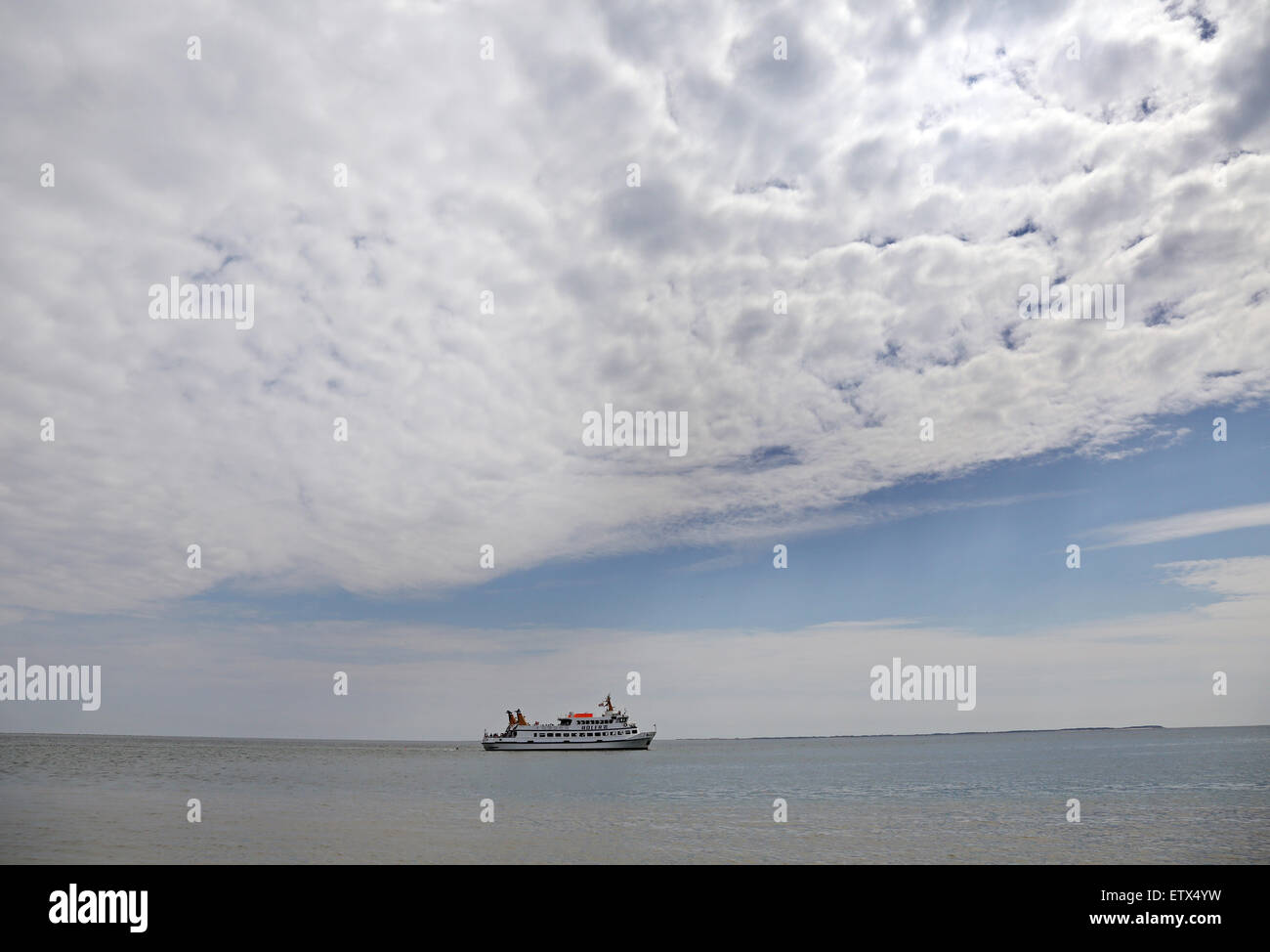 Hornum, Germany, ferryboat MS Eagle VI on the North Sea Stock Photo