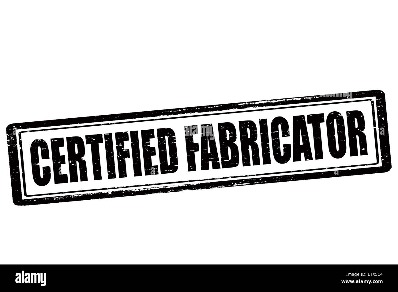 Rubber stamp with text certified fabricator inside, vector illustration Stock Photo