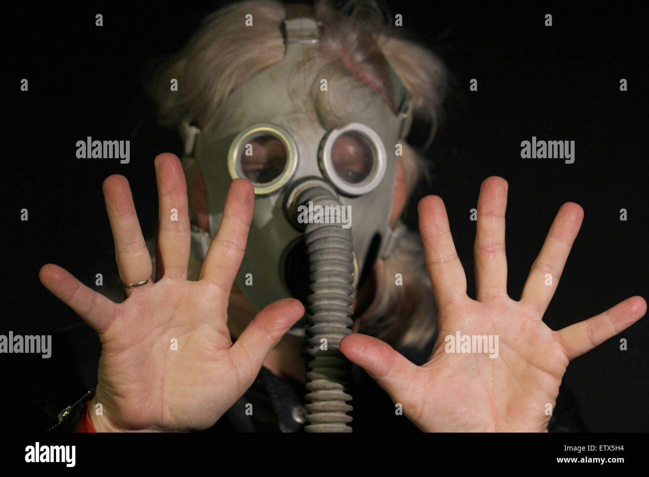 Woman gas mask funny hi-res stock photography and images - Alamy