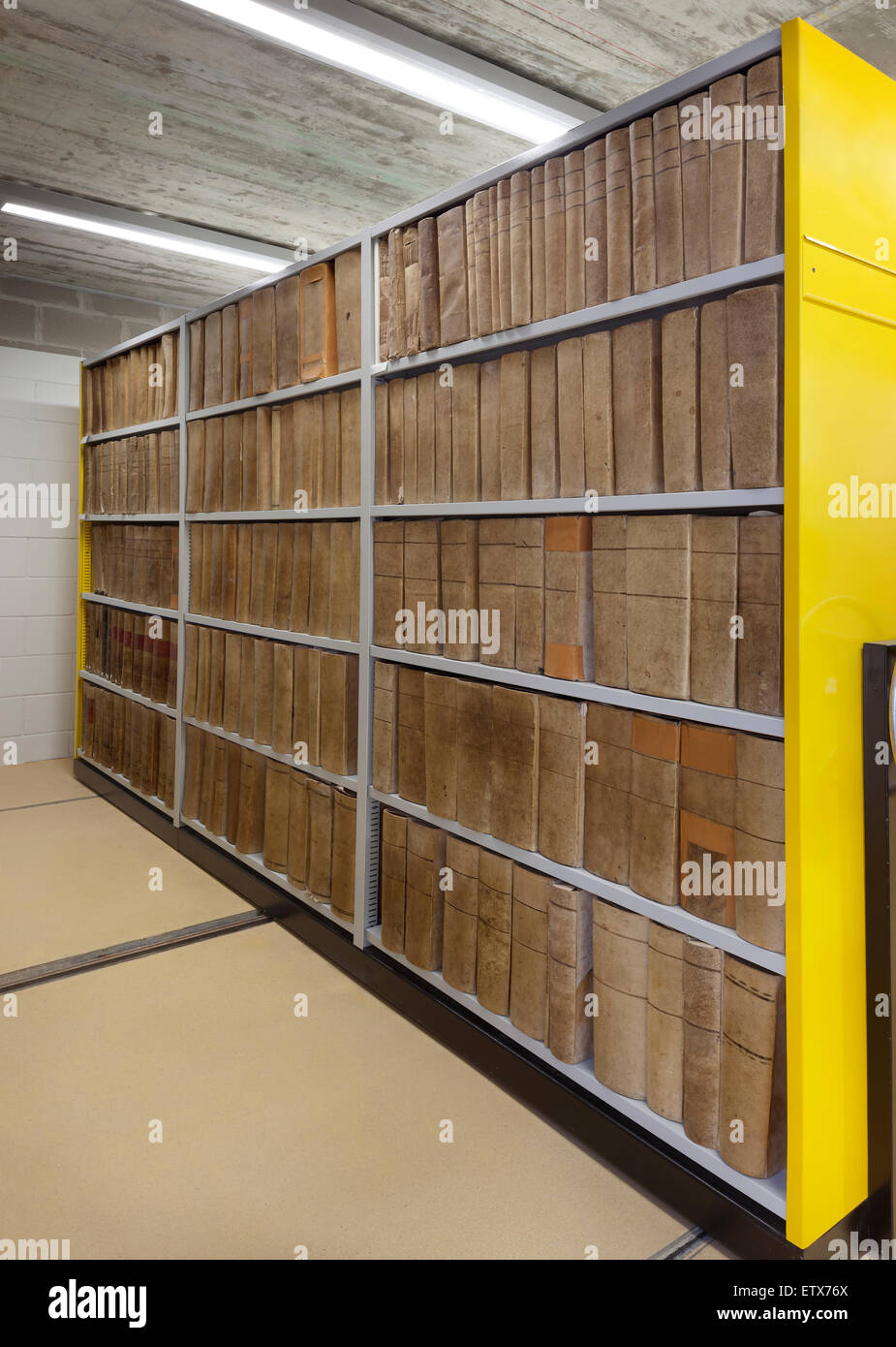 Old documents stored in the tanks of a file Stock Photo Alamy
