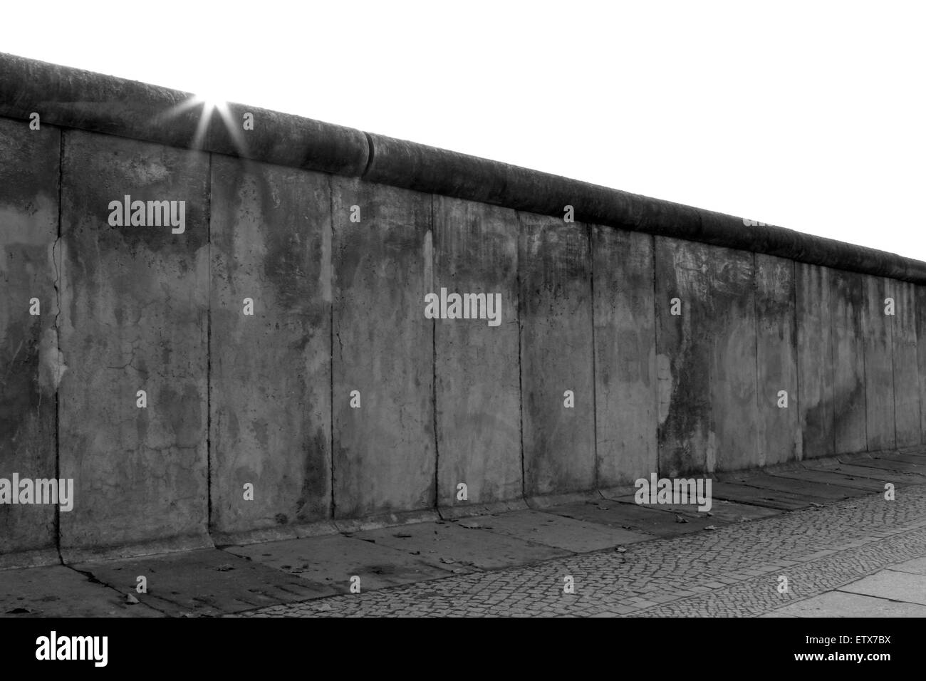 Berlin, Germany, part of the former Border Wall at the Berlin Wall Memorial Stock Photo