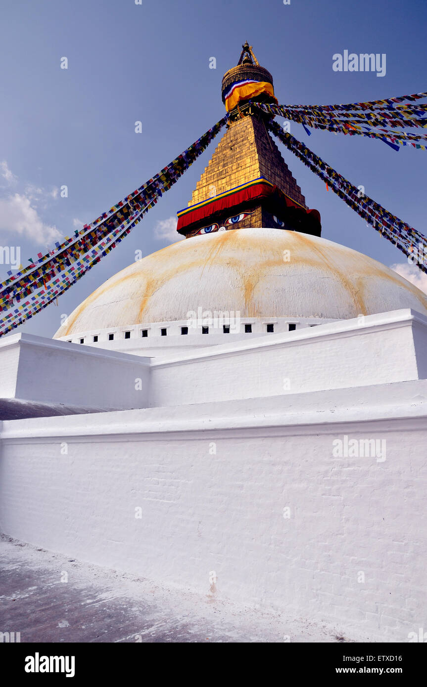 Boudhanath Stupa, Kathmandu, Before the 2015 Earthquake Stock Photo