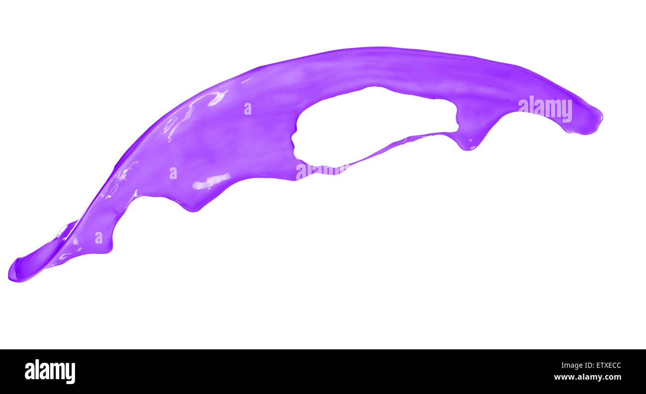 Purple splash isolated on white background Stock Photo - Alamy