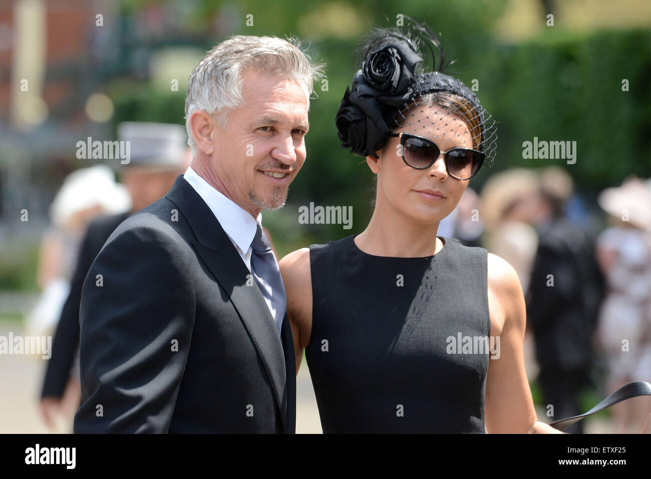 Ascot, Berkshire, UK. 16th June, 2015. Gary Lineker and his wife Danielle at Royal Ascot 16 June 2015 Credit:  John Beasley/Alamy Live News Stock Photo