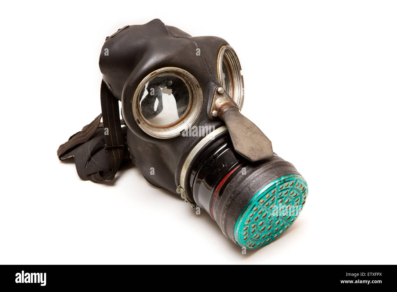 health hazards, WW2 adult civilian gas mask, with filter containing  hazardous chrysotile asbestos Stock Photo - Alamy