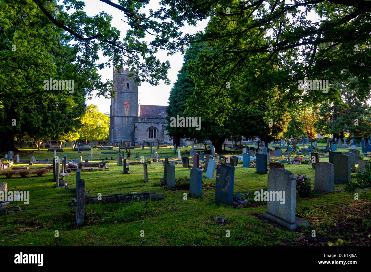 The Church of St Nicholas graveyard in Bathampton, Bath, Somerset