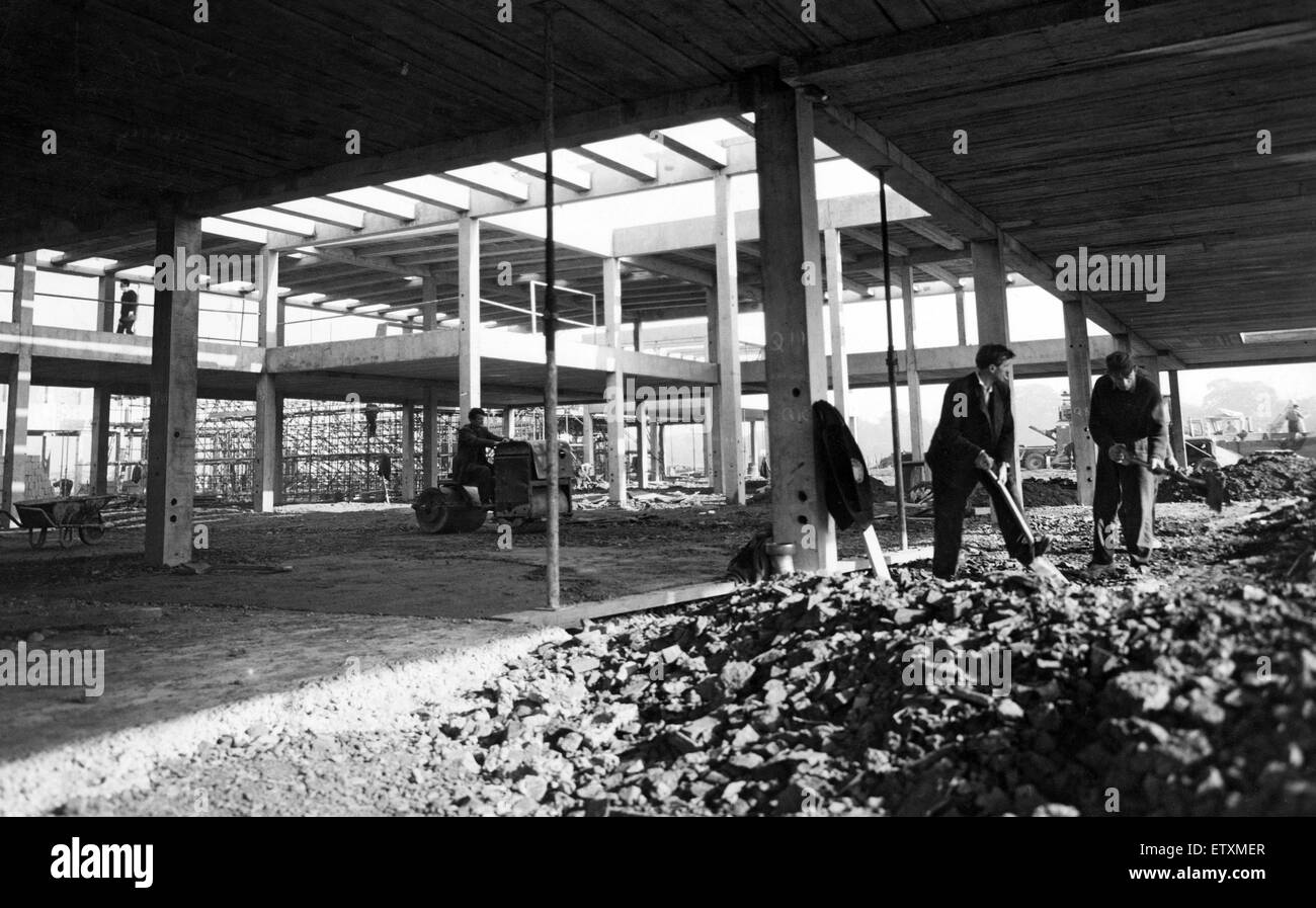 On the outskirts of Coventry, at Gibbet Hill, the first builtdings of the University of Warwick are rising in readiness for the initial intake of students next October. 30th October 1964. Stock Photo