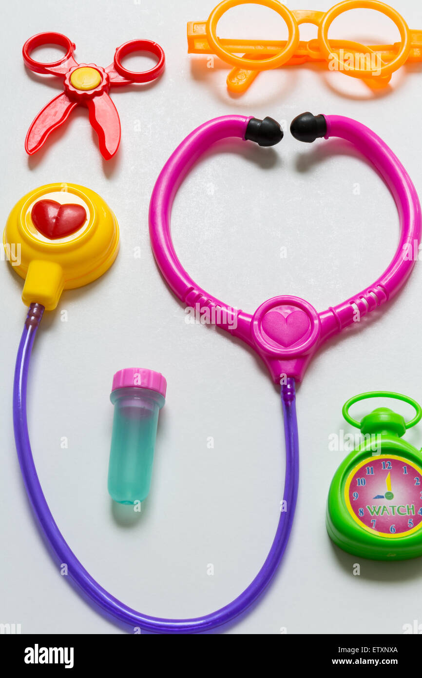 Colorful Medical Equipment Toy Set for Kids Stock Photo Alamy