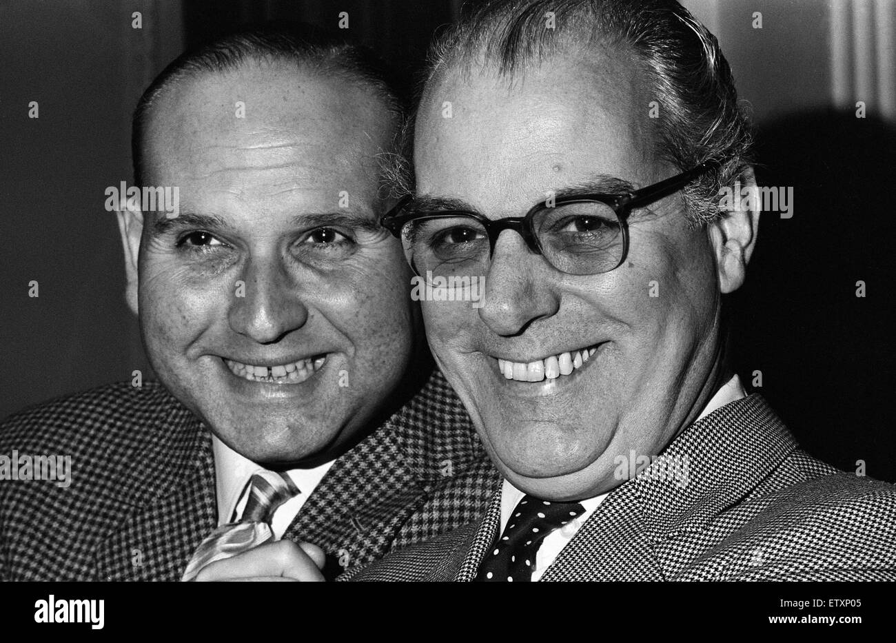 Director Gerald Thomas (left) and Producer Peter Rogers. 9th December 1964. Stock Photo
