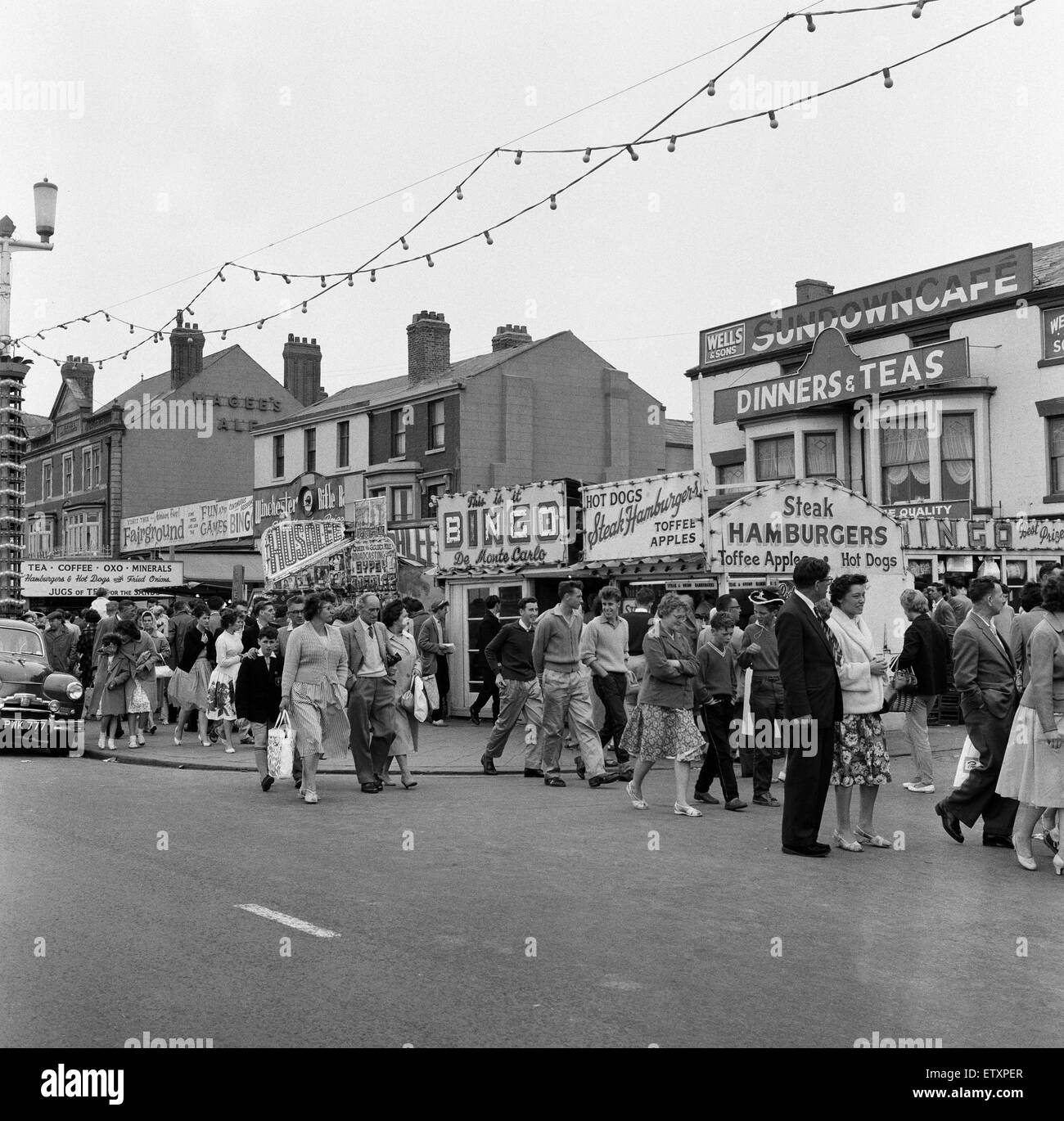 Holiday scenes in Blackpool, Lancashire. 5th August 1961. Stock Photo