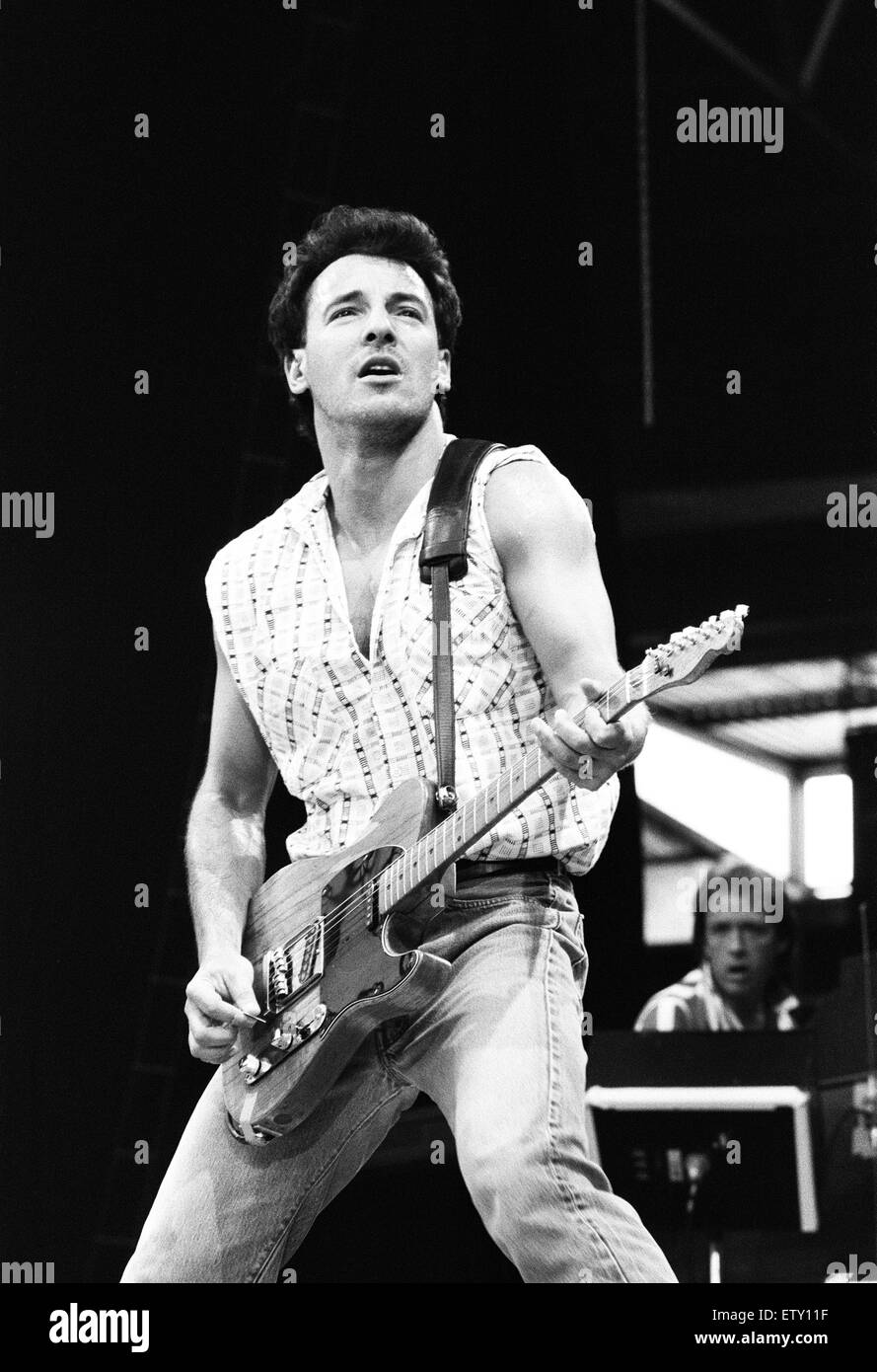 Bruce Springsteen in concert at Wembley, London, 3rd July 1985. Stock Photo
