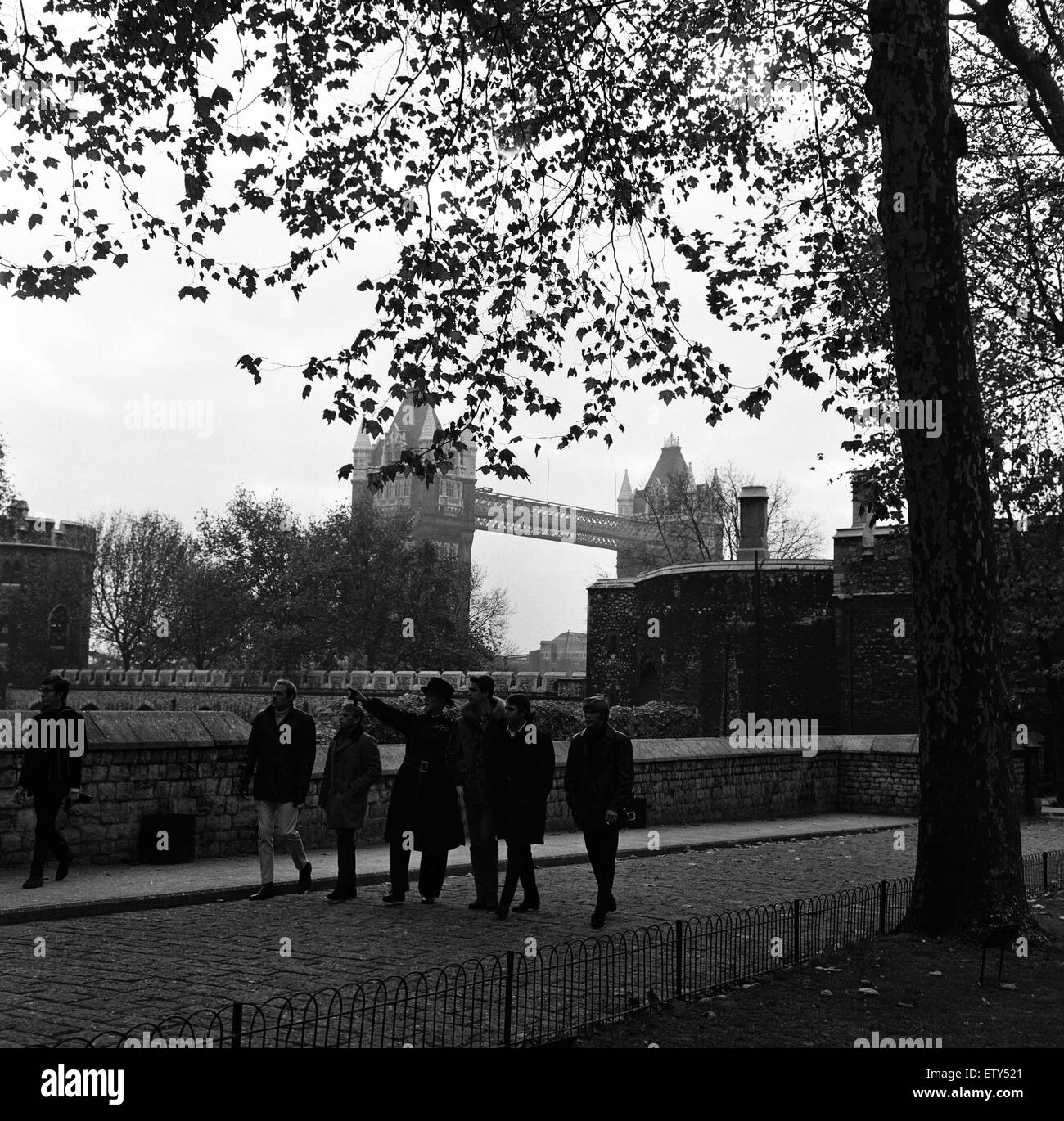 The Beach Boys visit the Tower of London. 7th November 1964. Stock Photo