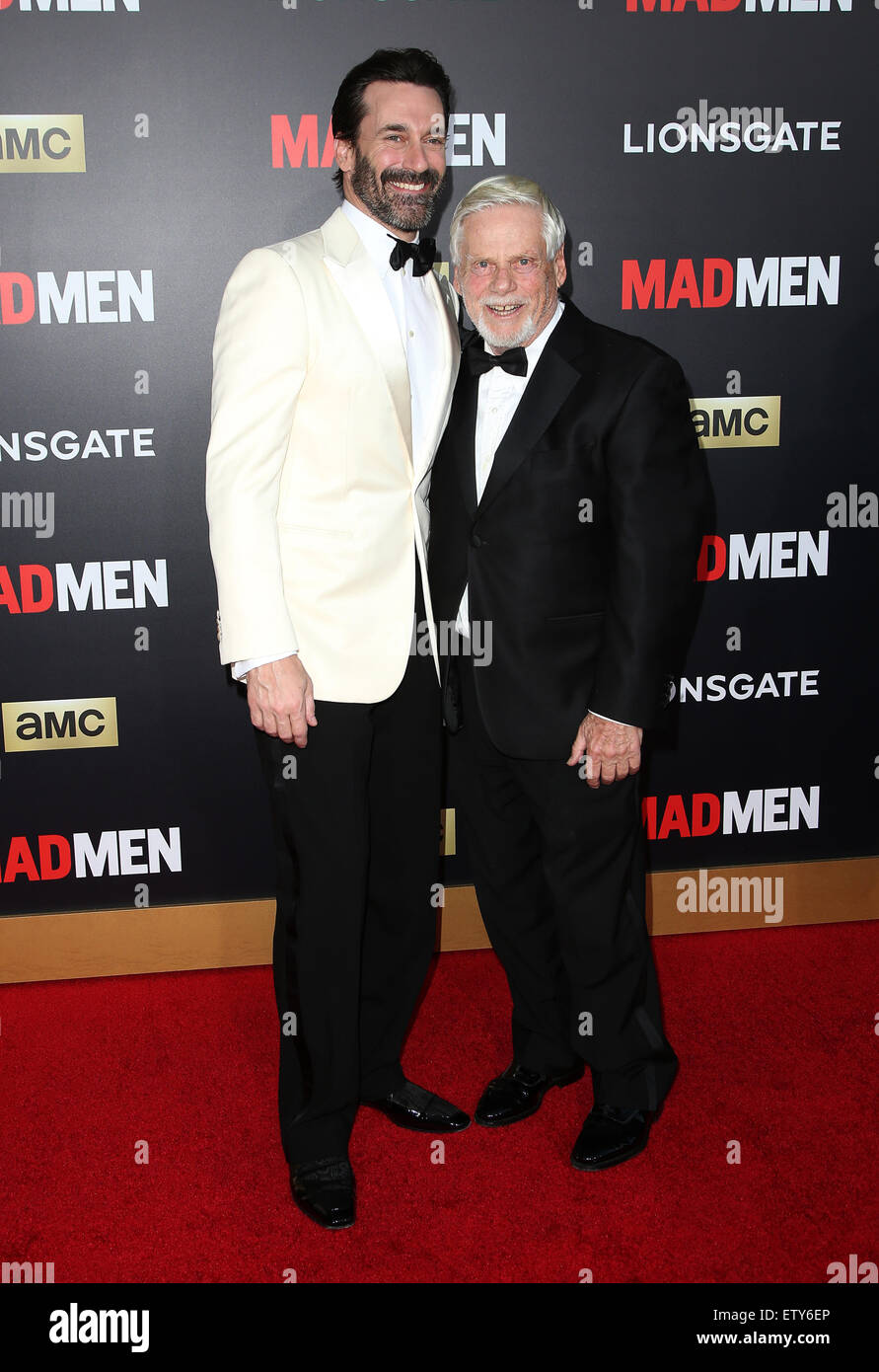 AMC Celebrates The Mad Men 7 Episodes Of 'Mad Men' With The Black & Red Ball  Featuring: Jon Hamm, Robert Morse Where: Los Angeles, California, United States When: 26 Mar 2015 C Stock Photo