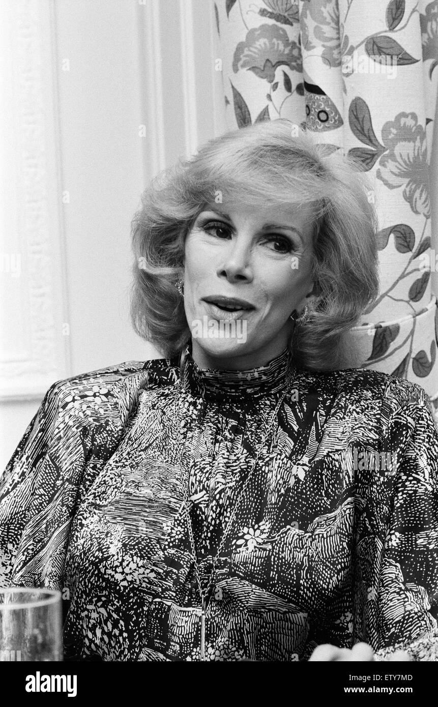 American Comedian Joan Rivers, 10th December 1983 Stock Photo Alamy