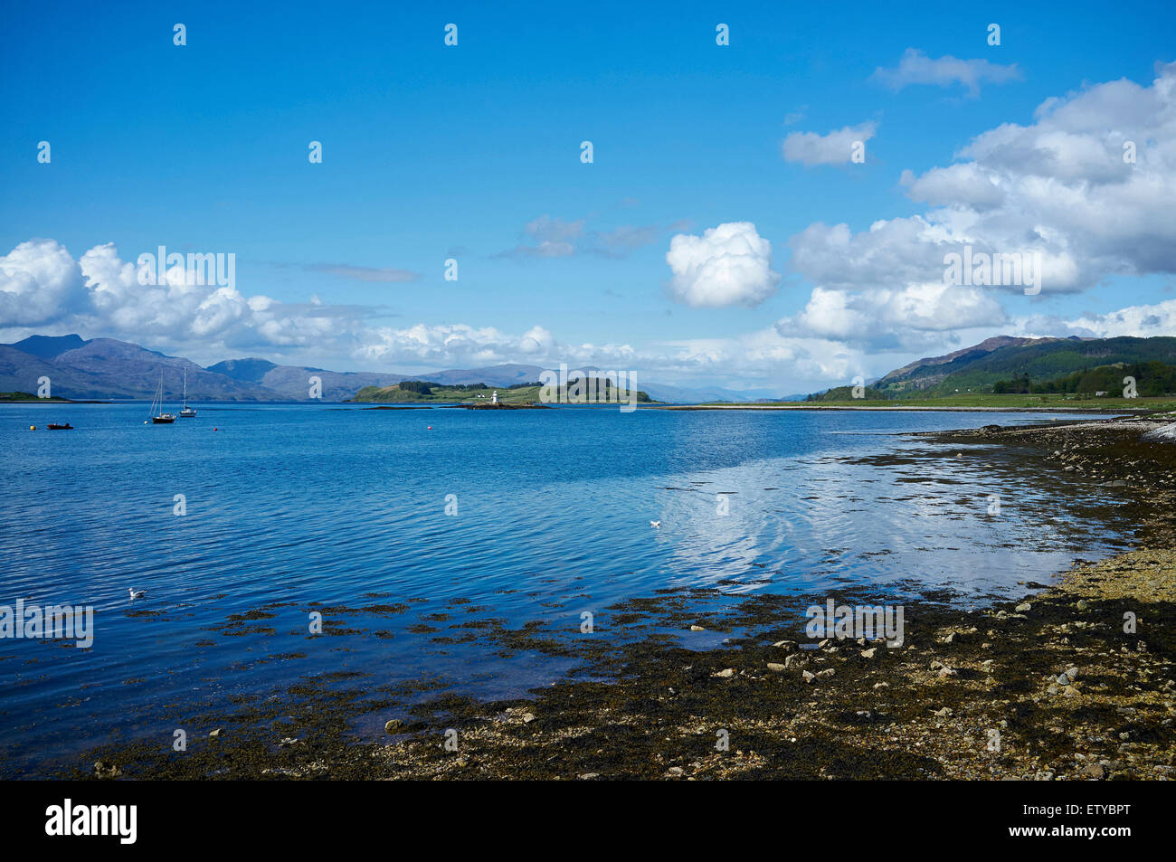 Loch Linnhe and Port Appin, Argyll, Western Scotland Stock Photo
