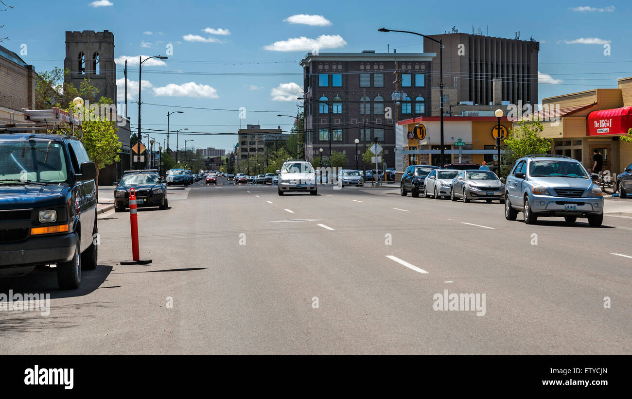 View street of Cheyenne, Wyoming , USA, North America Stock Photo Alamy