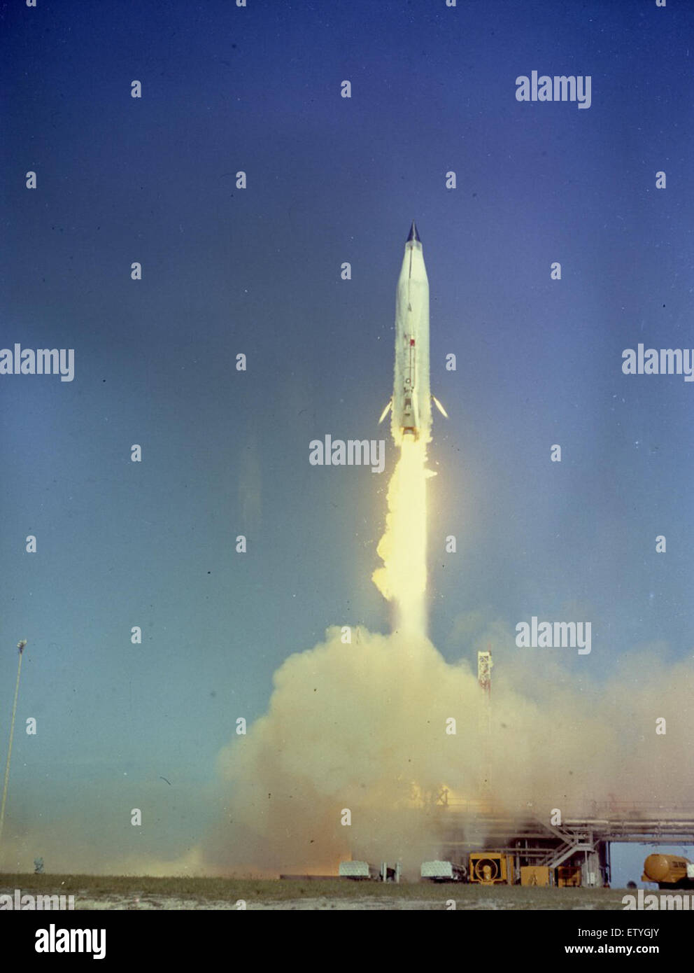 The Atlas 6B launch was a significant space mission utilizing the Atlas rocket series for deploying satellites into orbit. Details on the mission include specific launch parameters and payload objectives. The Atlas 6B is designed to support multiple types of space payloads. Stock Photo