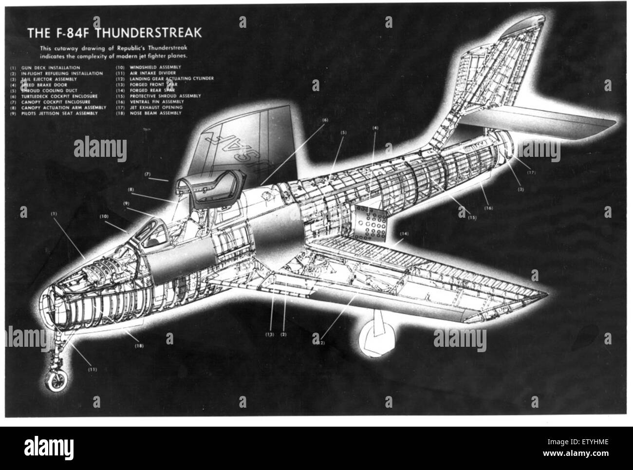 F84 Jet The F-84F Thunderstreak is a supersonic jet fighter produced by the ...