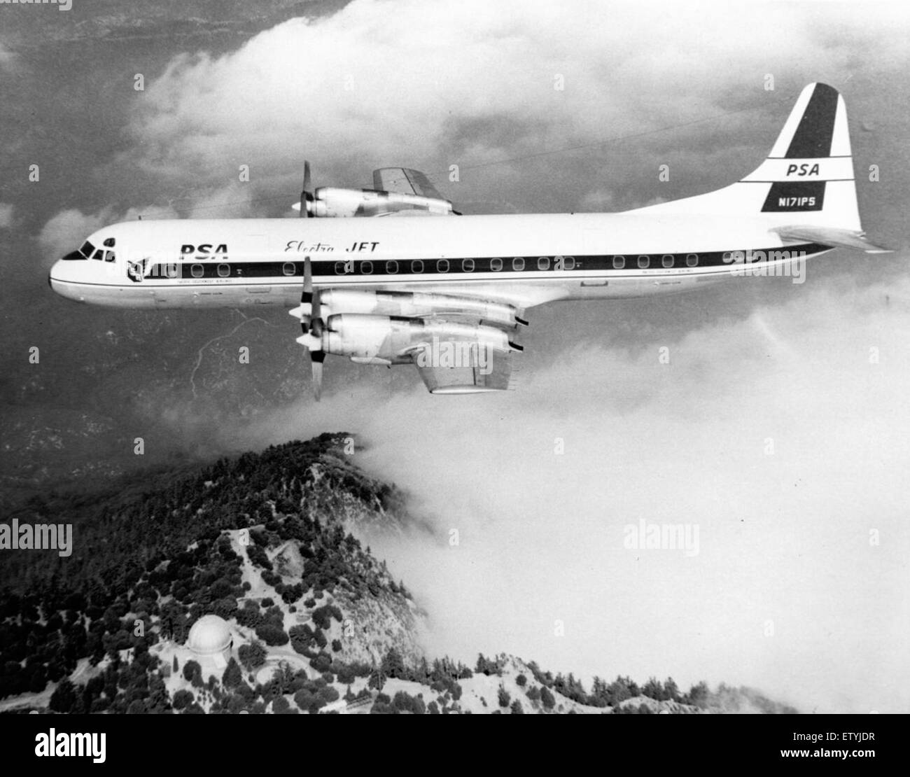 Pacific Southwest Airlines (PSA), Lockheed Electra Stock Photo