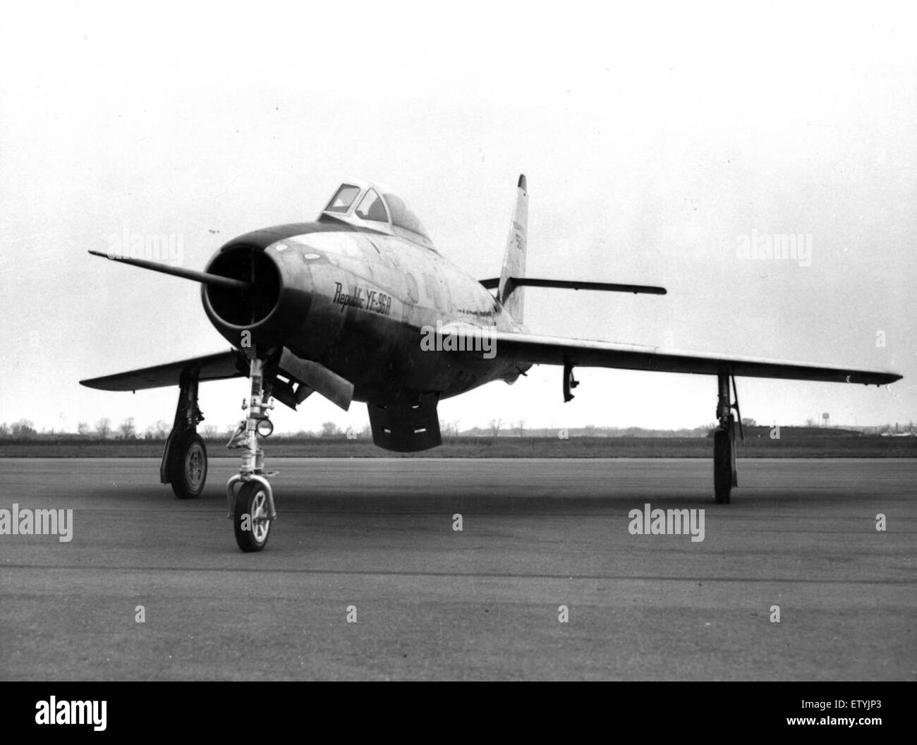 The YF-96A is an experimental aircraft developed by the United States for testing advanced flight control systems. It served as a precursor to future military aircraft, providing critical data for design and flight performance improvements in the 1950s. Stock Photo