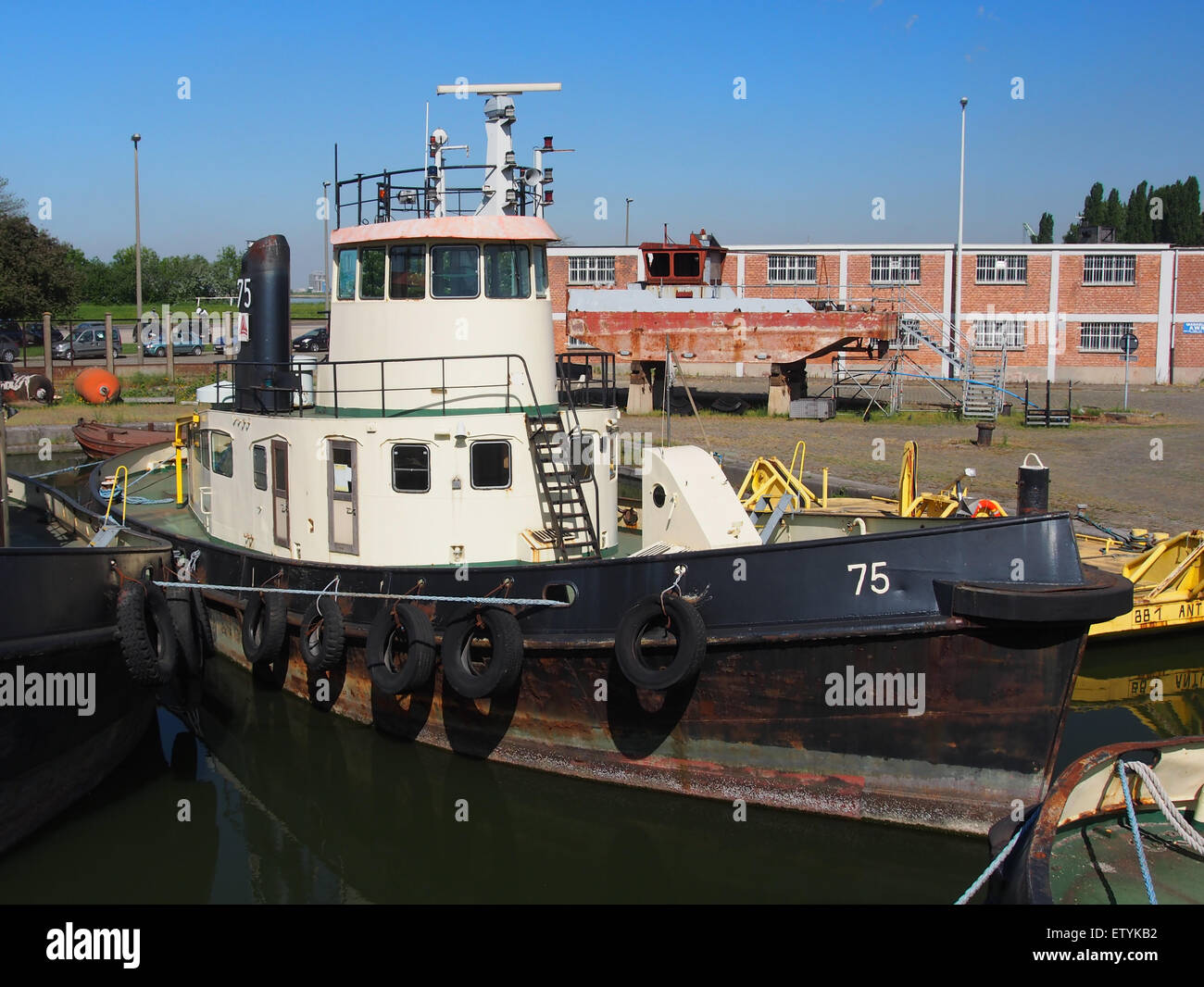 Toogboot 75, Kattendijkdok, Voith Schneider Propeller, Gemeentelijk Havenbedrijf Antwerpen, Kattendijkdok, pic6 Stock Photo