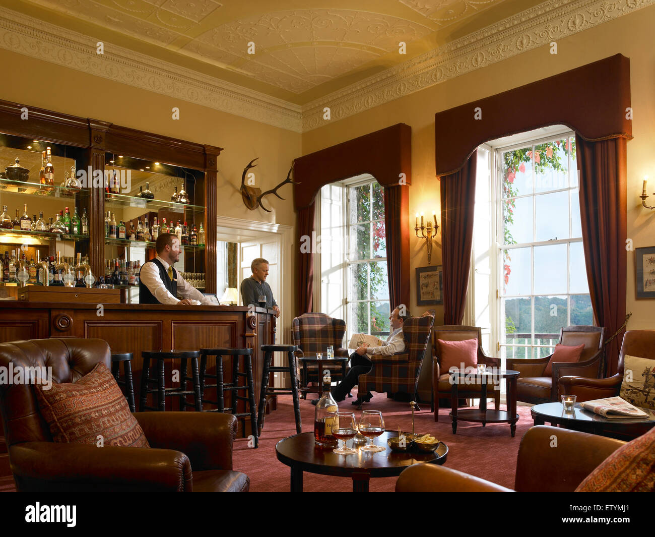 The bar in Mount Juliet House at Mount Juliet Country Estate in County Kilkenny Stock Photo Alamy