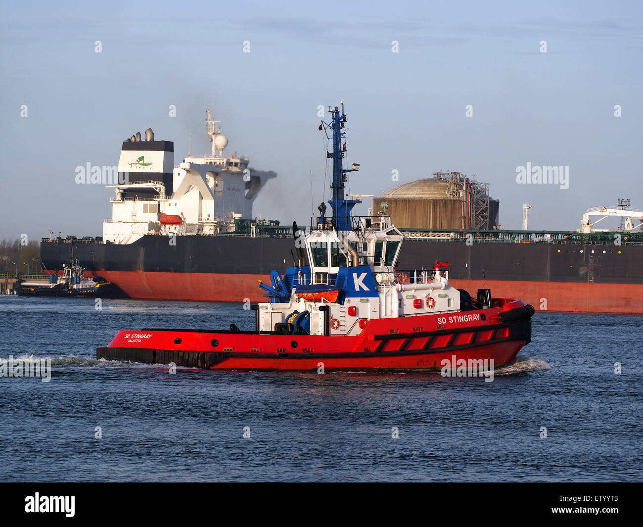 SD STINGRAY - IMO 9448176, Calandkanaal, Port of Rotterdam Stock Photo