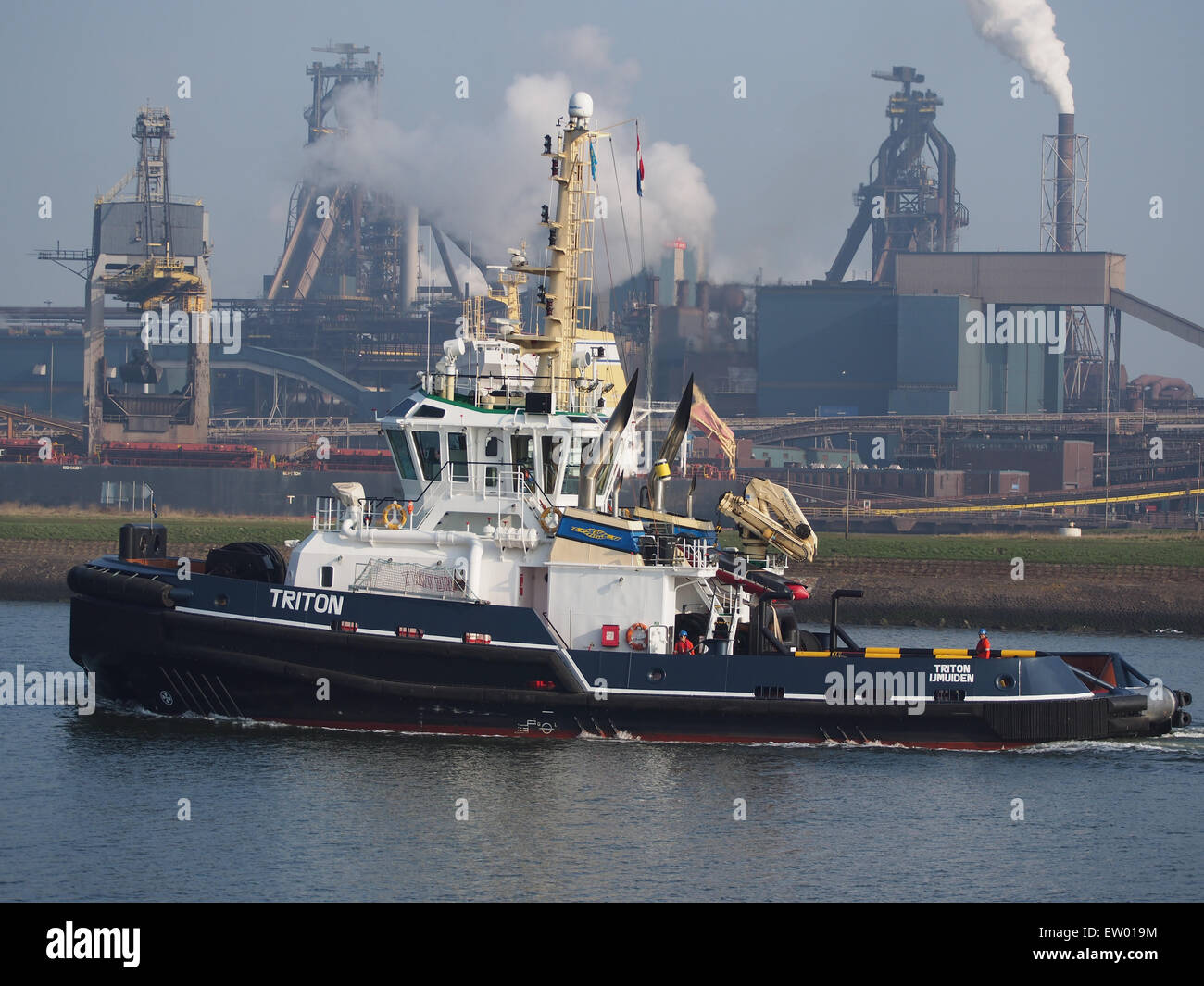 Thor Horizon, IMO 9137117 and Triton, IMO 9451537 at IJmuiden, Port of Amsterdam, pic2 Stock Photo