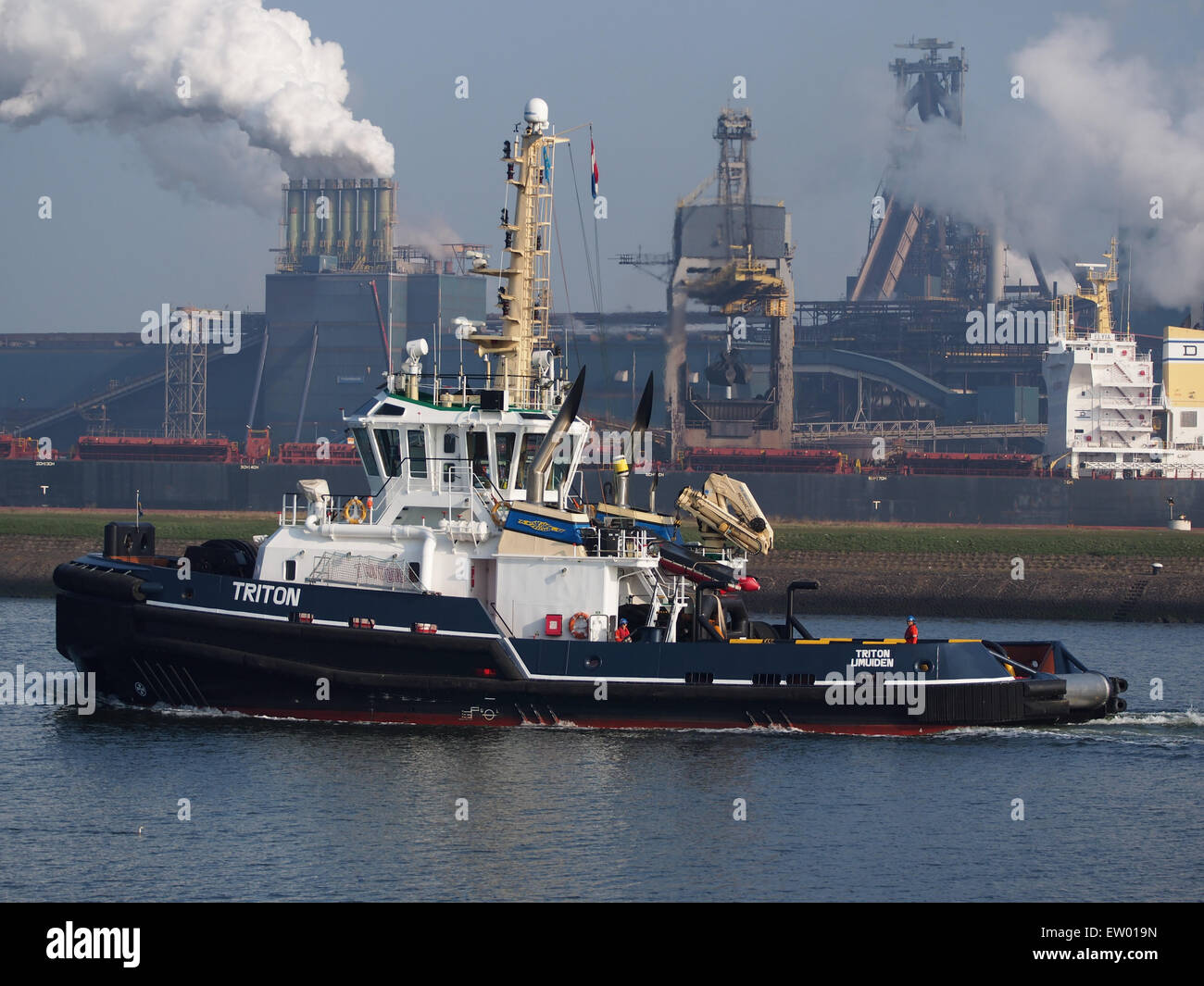 Thor Horizon, IMO 9137117 and Triton, IMO 9451537 at IJmuiden, Port of Amsterdam, pic3 Stock Photo