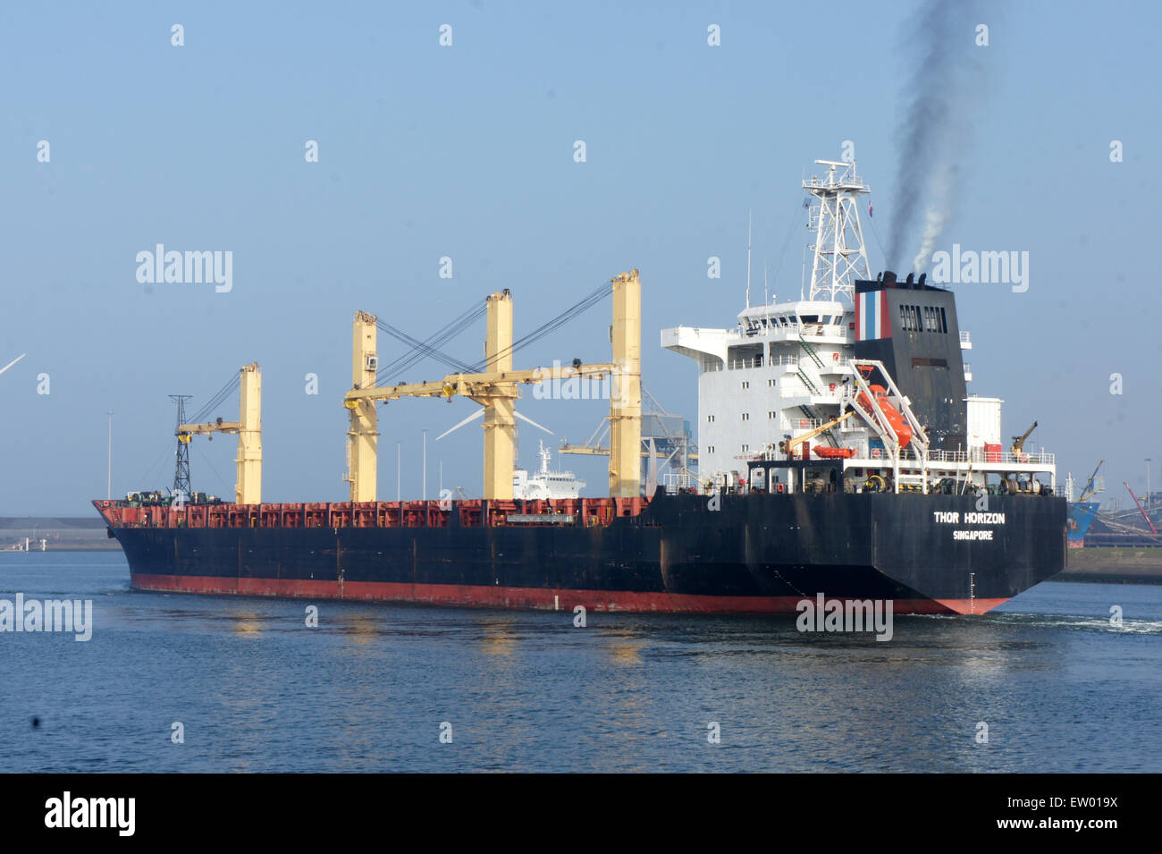 Thor Horizon, IMO 9137117 leaving the locks of IJmuiden, Port of Amsterdam, pic2 Stock Photo