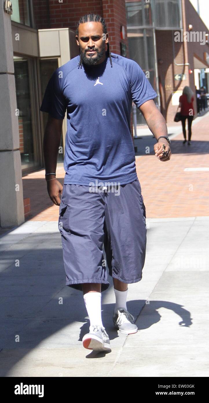 Ronny Turiaf visits a medical building in Beverly Hills Featuring