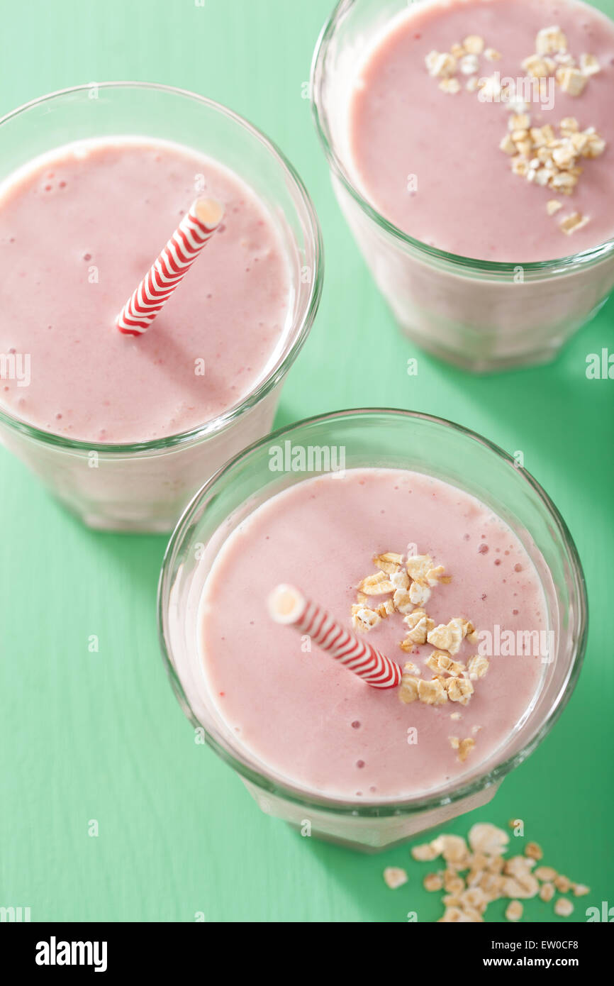 healthy-strawberry-oat-smoothie-in-glass-stock-photo-alamy